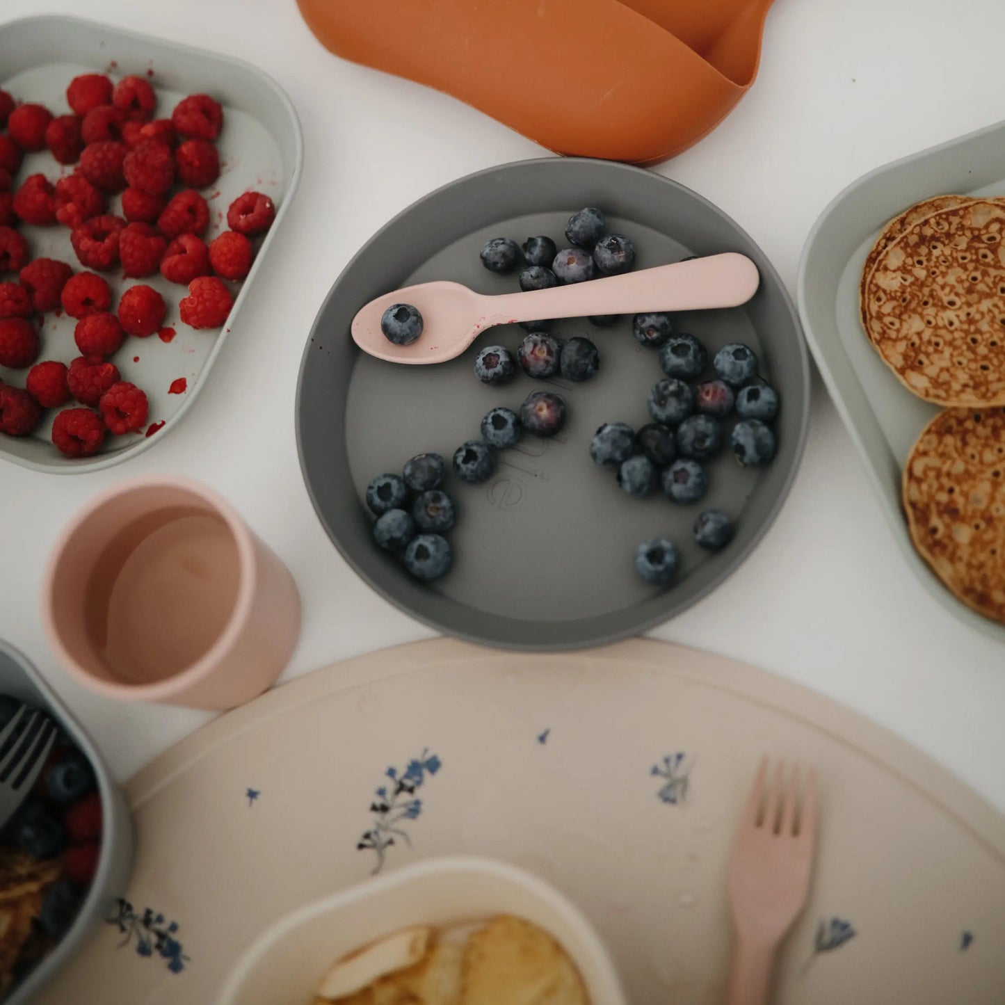 Round Dinnerware Plates BPA Free Plastic Set Dishwasher Microwave Safe Mushie Everetts Place: Online Boutique