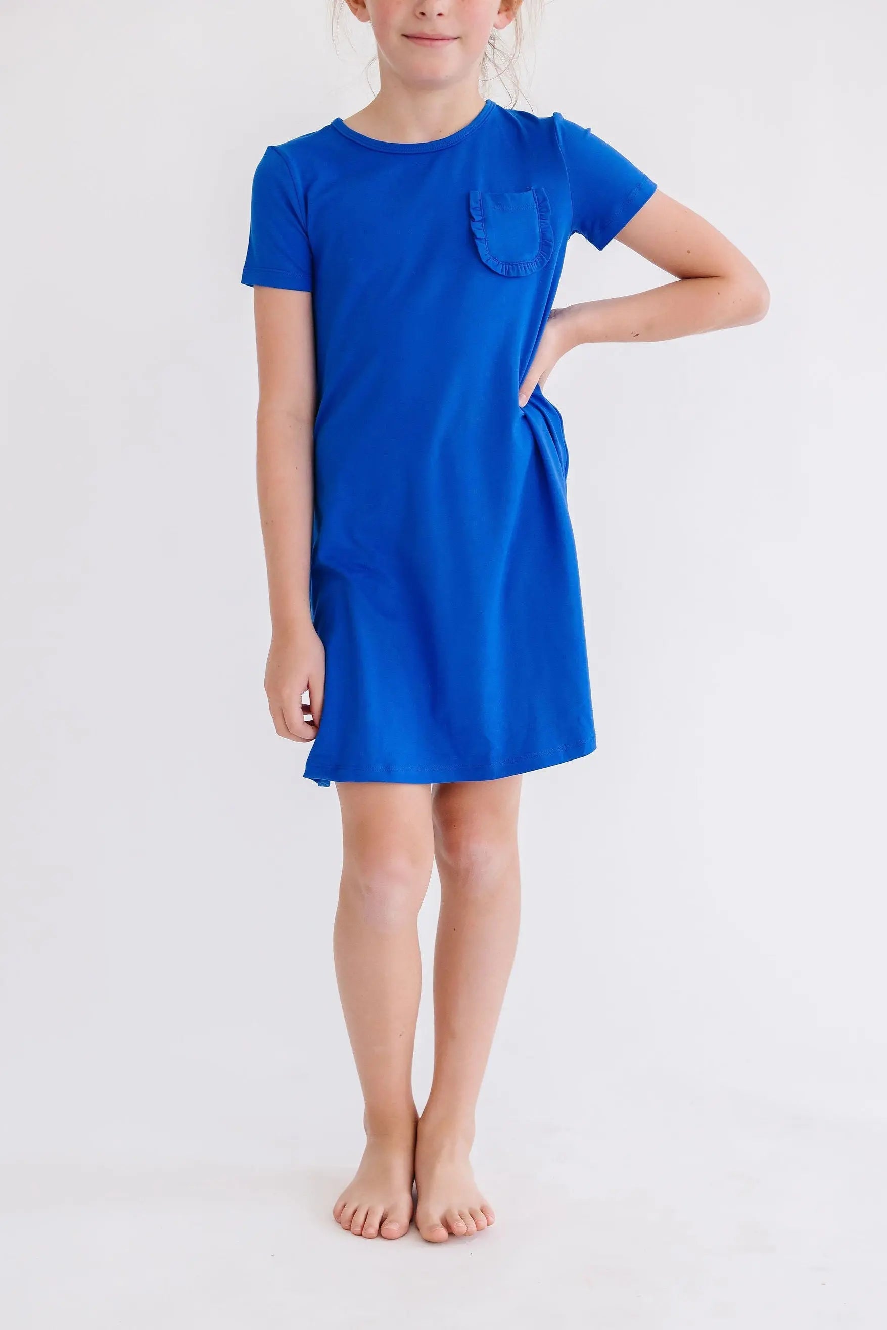 Royal Blue T Shirt Dress For Girls Mila Rose Outfit Mila & Rose ® Everetts Place: Online Boutique