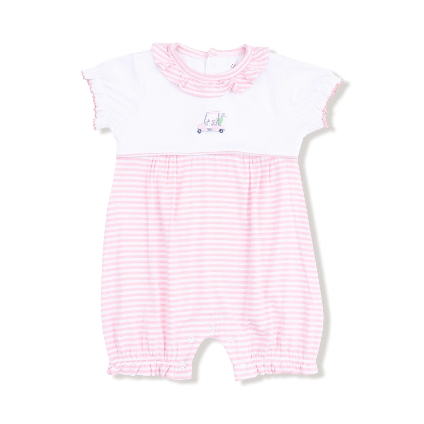 Ruffle Collar Romper With Piping And Picot Angel Dear Angel Dear Everetts Place: Online Boutique