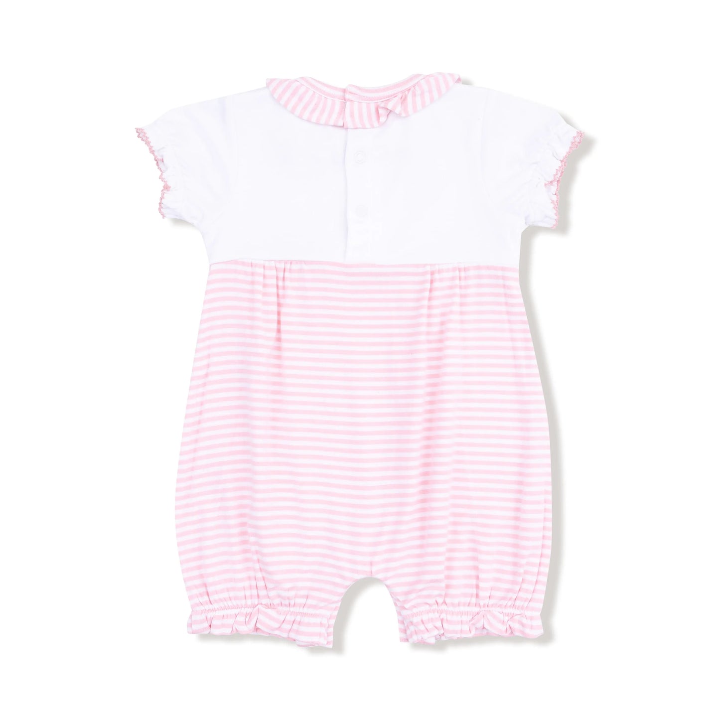 Ruffle Collar Romper With Piping And Picot Angel Dear Angel Dear Everetts Place: Online Boutique