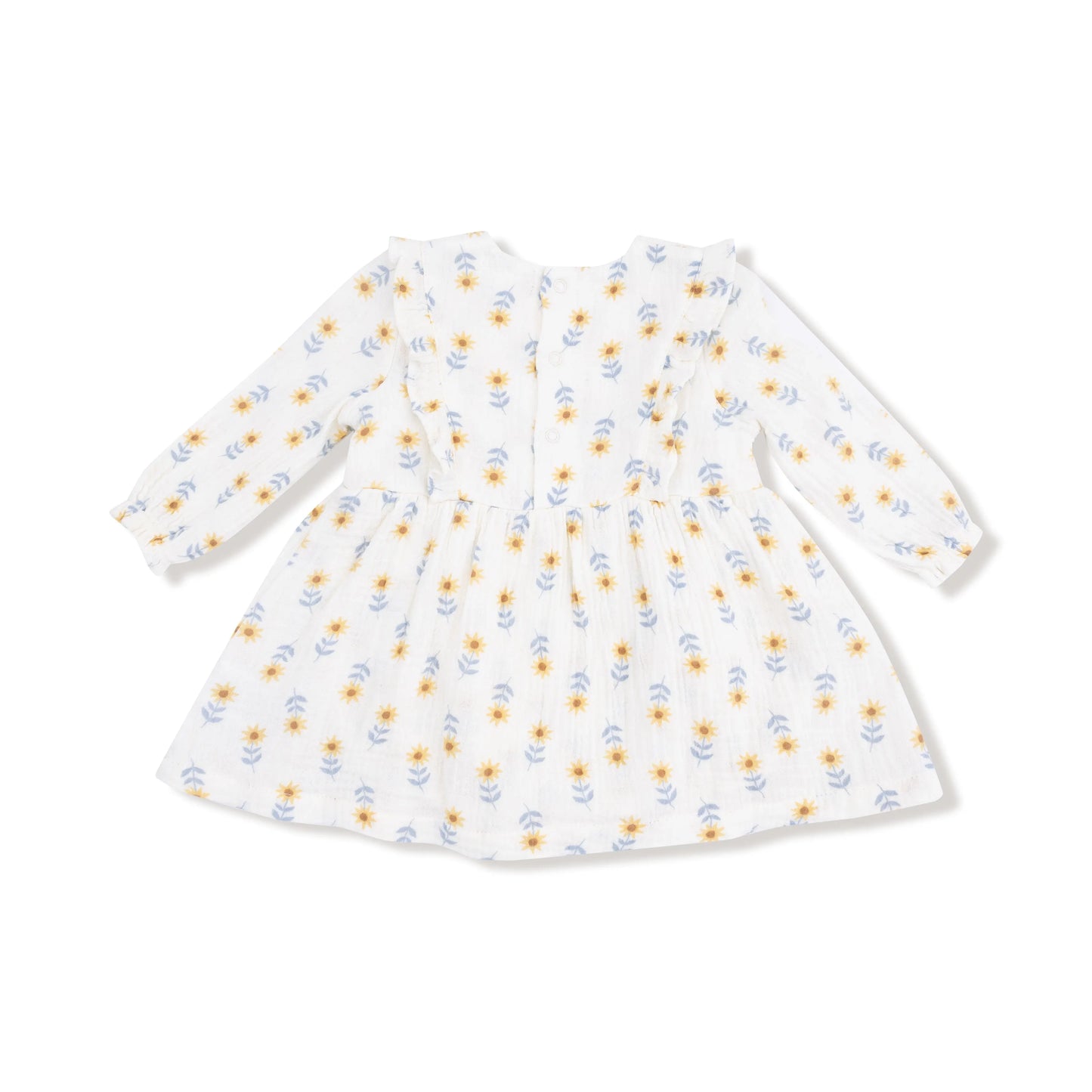Ruffle Long Sleeve Bubble With Skirt Organic Cotton Muslin Angel Dear Everetts Place: Online Boutique