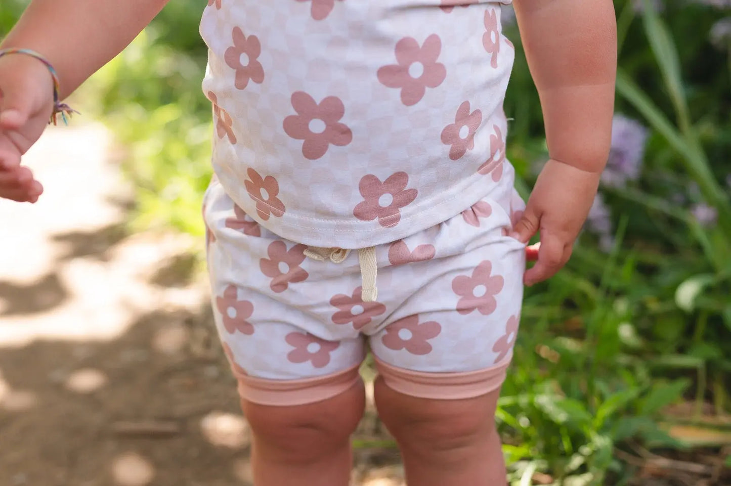 Ruffle Short Set - Checkered Daisy Harp Angel Boutique