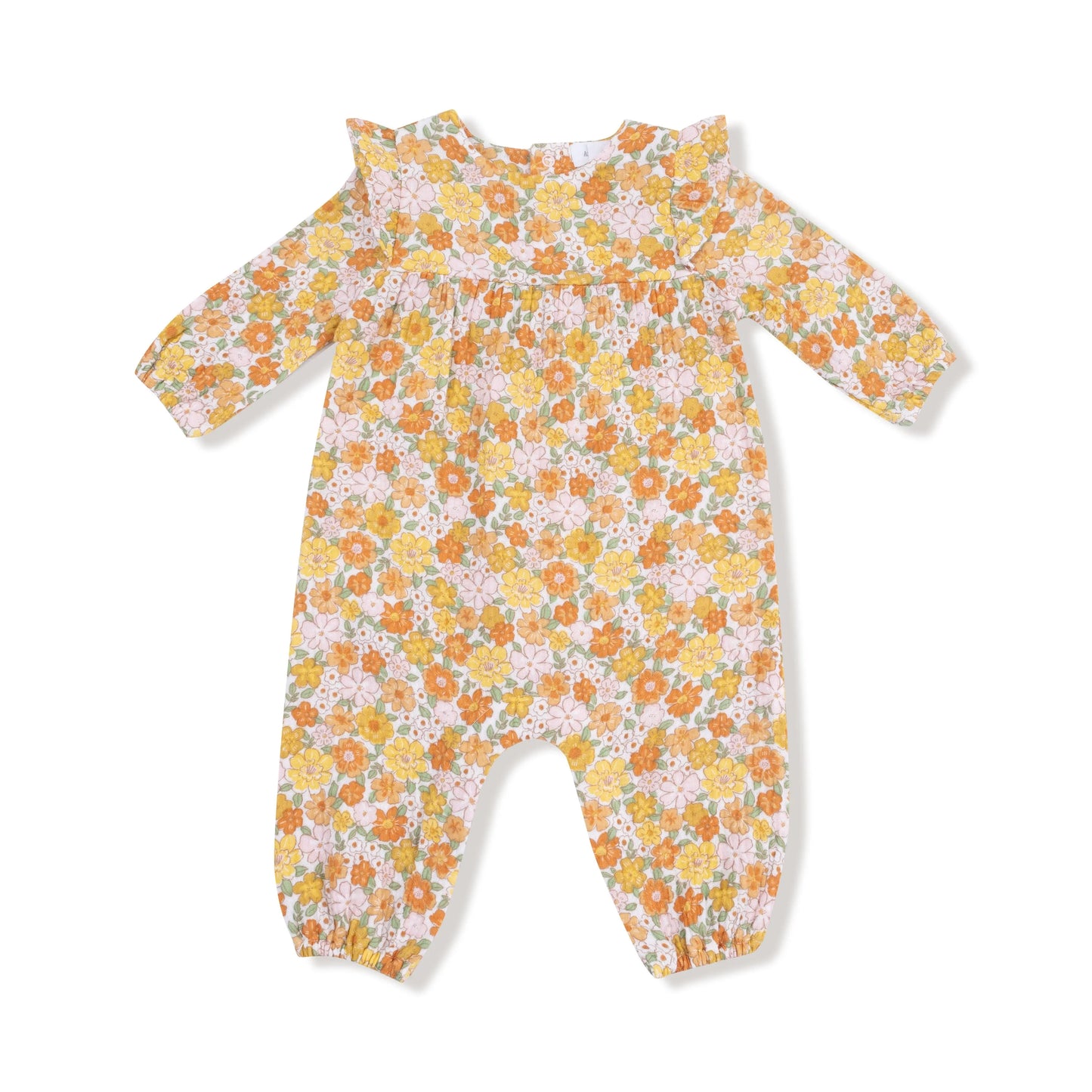 Ruffle Sleeve Organic Cotton Muslin Romper for Babies Angel Dear Everetts Place: Online Boutique