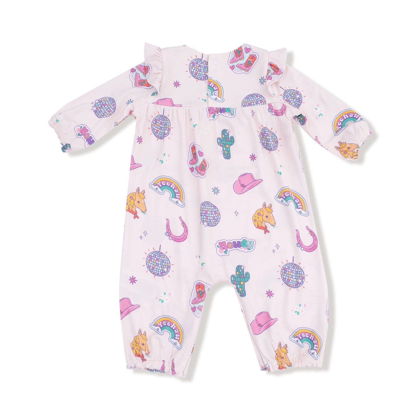 Ruffle Sleeve Romper For Baby Girls Soft Bamboo Viscose Angel Dear Everetts Place: Online Boutique