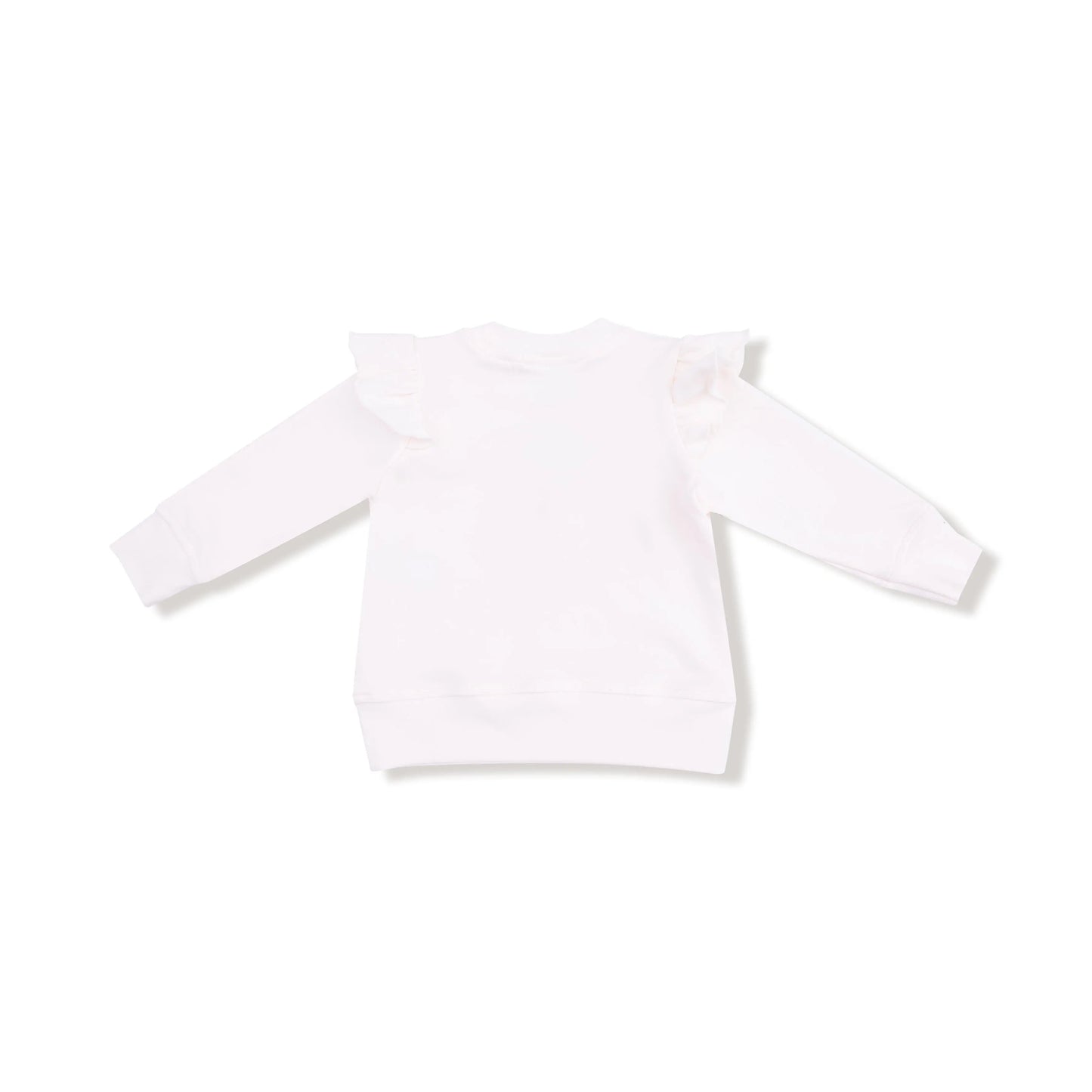 Ruffle Sweatshirt For Baby With Cutie Pie Embroidery Angel Dear Everetts Place: Online Boutique