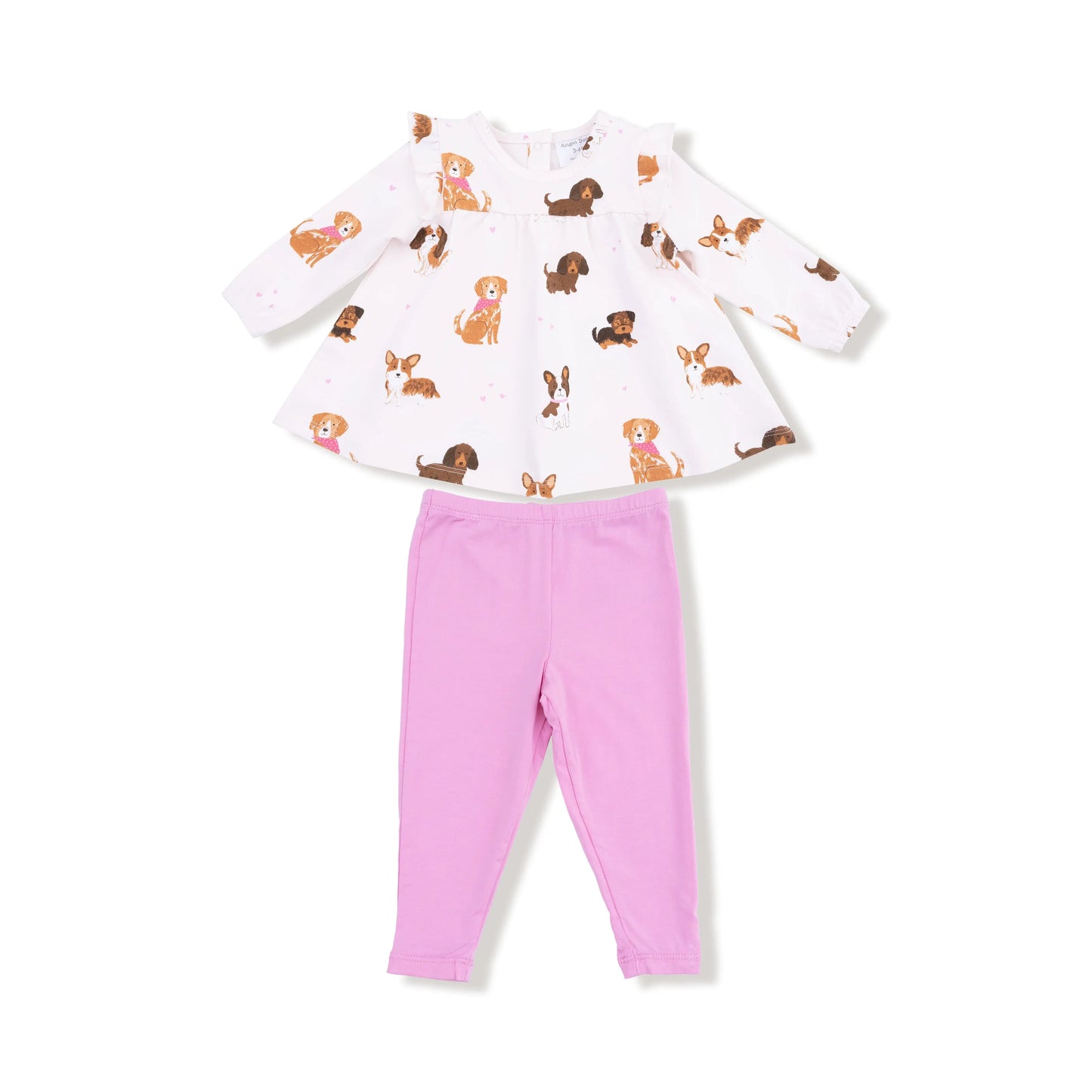 Ruffle Top Tunic and Bamboo Legging Set for Girls Cozy Fall Angel Dear Everetts Place: Online Boutique