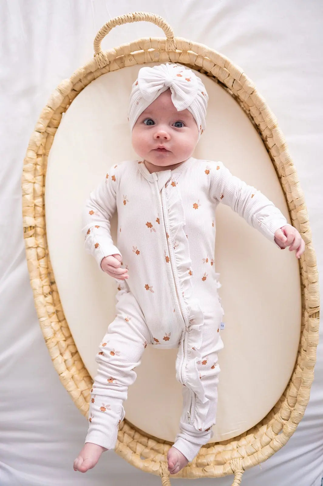 Ruffle Zipper One Piece - Fleur Harp Angel Boutique