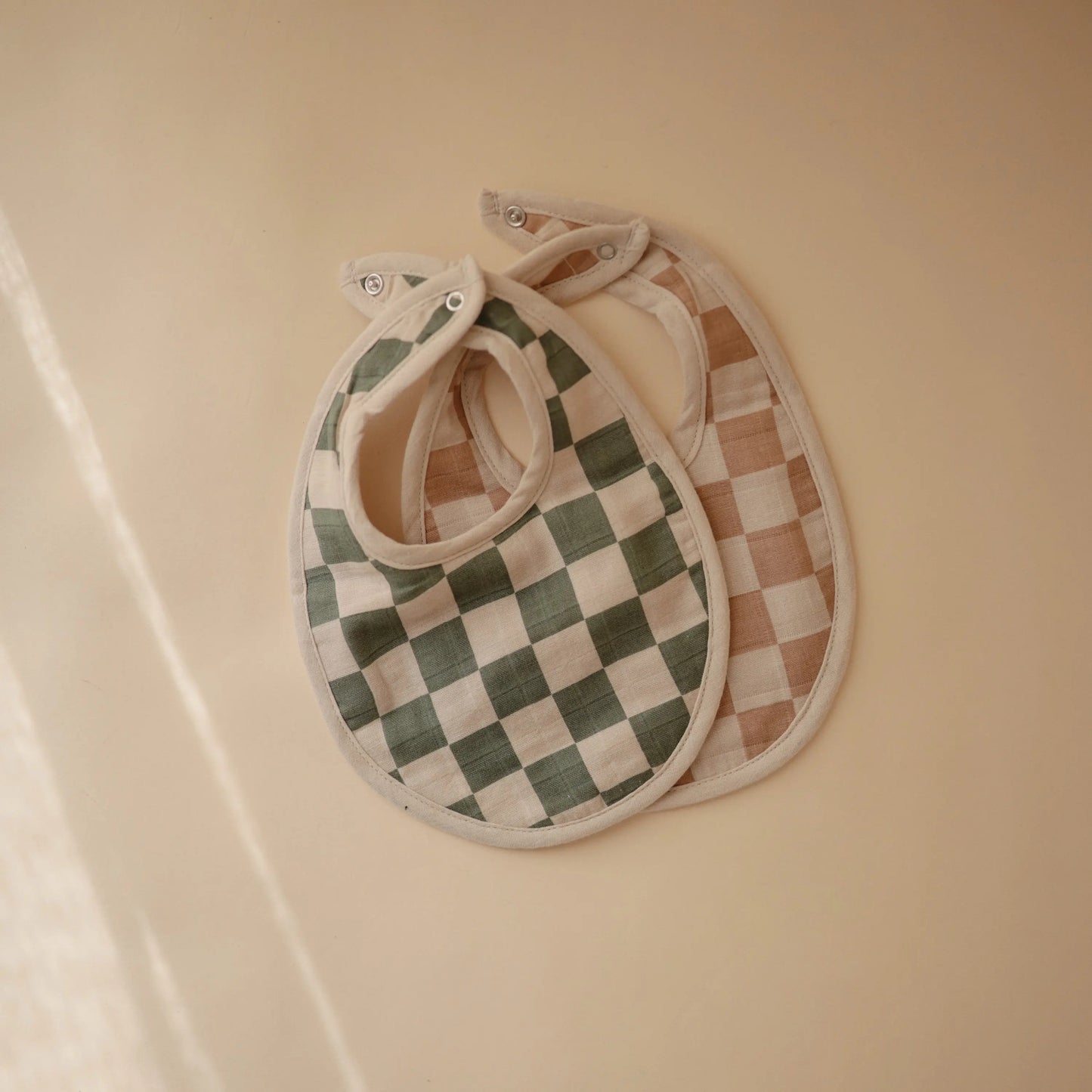 Muslin Bibs for Babies with Dual Snap Closure - Soft and Absorbent Multi-Layered Design Mushie