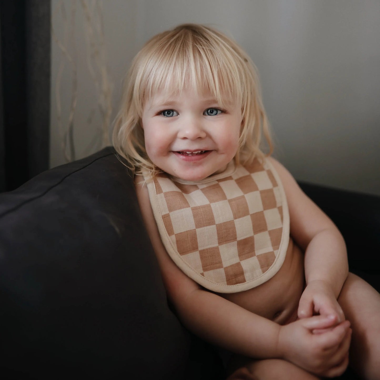 Muslin Bibs for Babies with Dual Snap Closure - Soft and Absorbent Multi-Layered Design Mushie