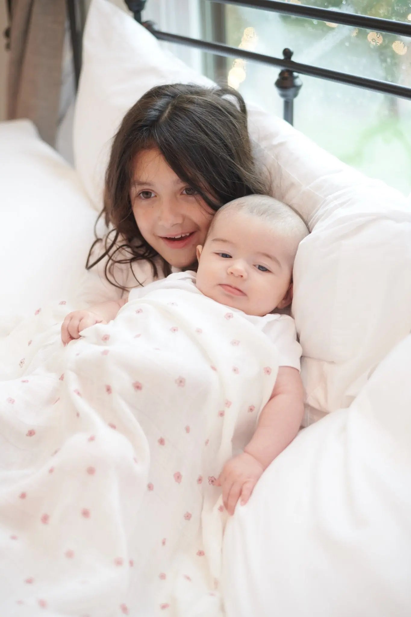 Pink Flower Bamboo Muslin Swaddle Blanket Soft Breathable Versatile Baby Accessory Newcastle Classics