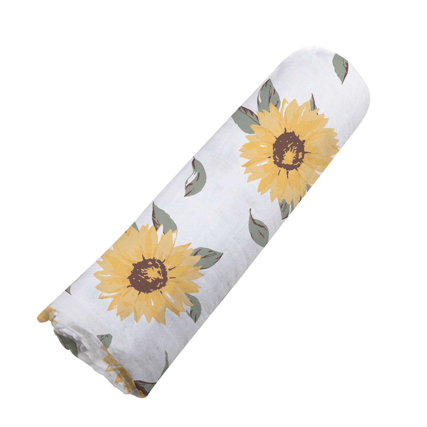 Sunflower Farm Bamboo Muslin Swaddle Blanket Soft Breathable Pre Washed Multi Use Nursing Cover Changing Pad Burp Cloth Tummy Time Blanket Newcastle Classics