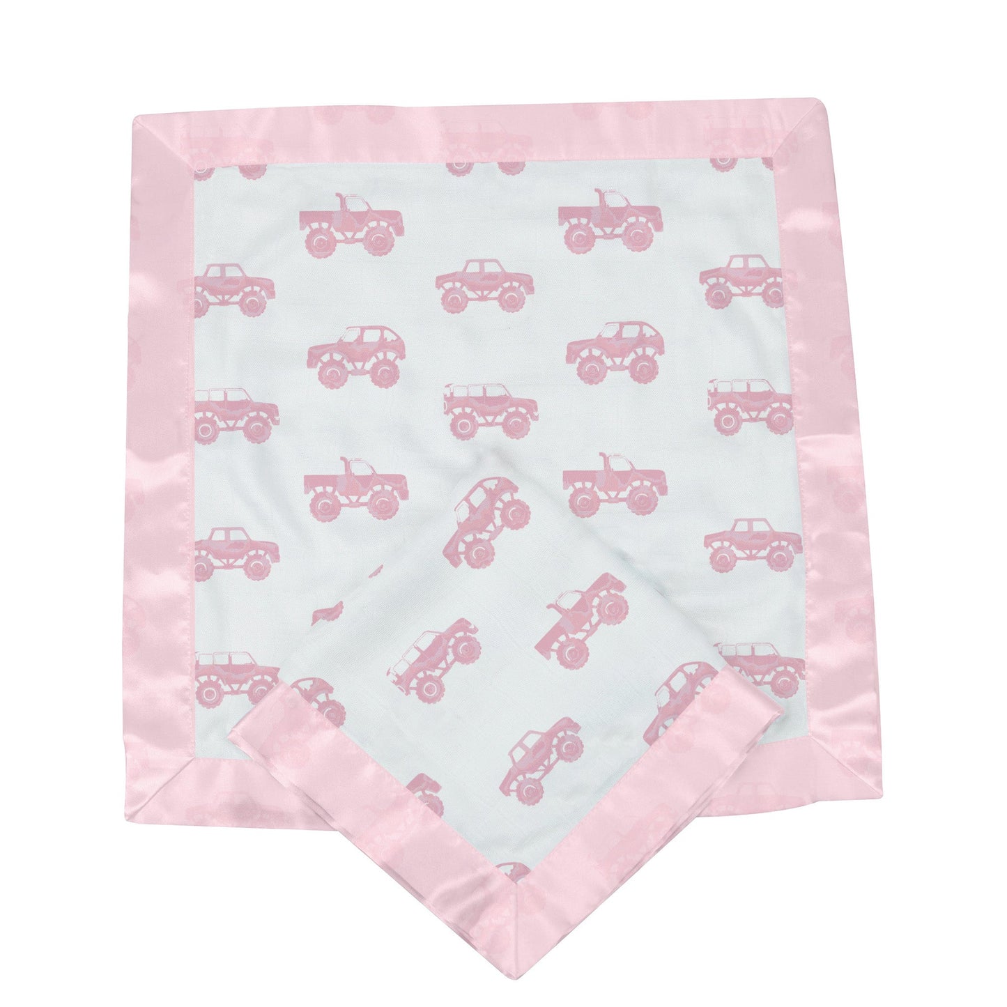 Pink Monster Trucks Bamboo Newcastle Blankie Newcastle Classics