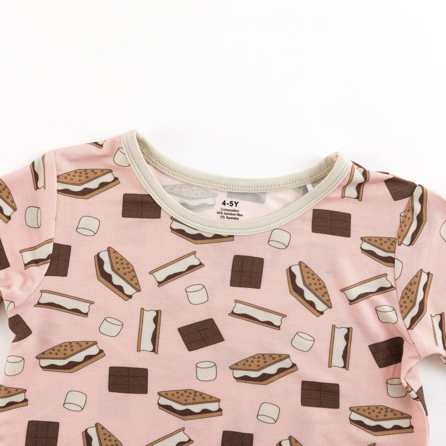 S'more To Love Short PJ Set Pink Bamboo Sleepwear Cozy Dreamlet Everetts Place: Online Boutique
