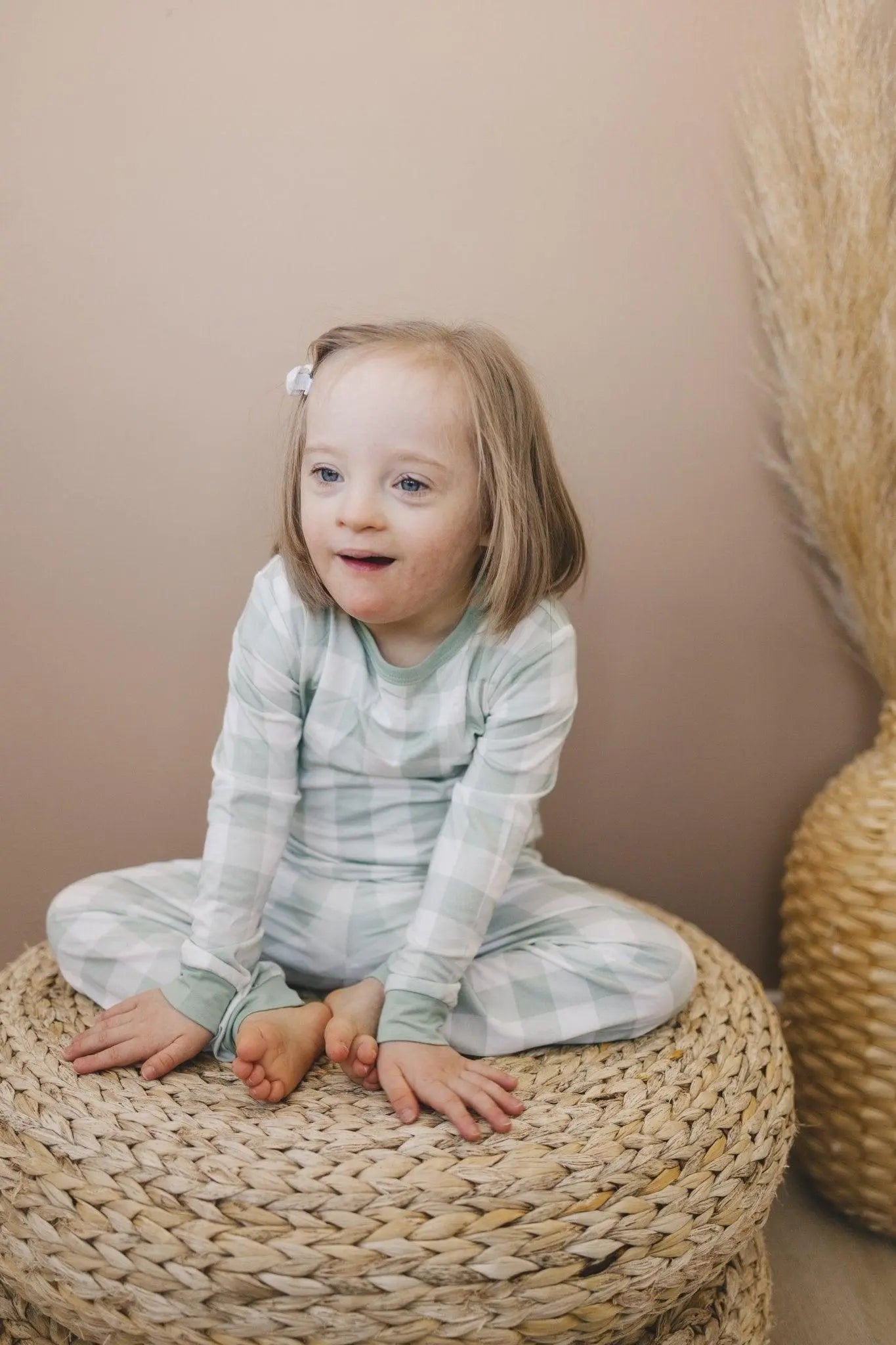 Little Joy Co. Sage Gingham 2pc Bamboo Pajamas for Women Soft Sleepwear - Apparel & Accessories > Clothing > Sleepwear & Loungewear > Pajamas