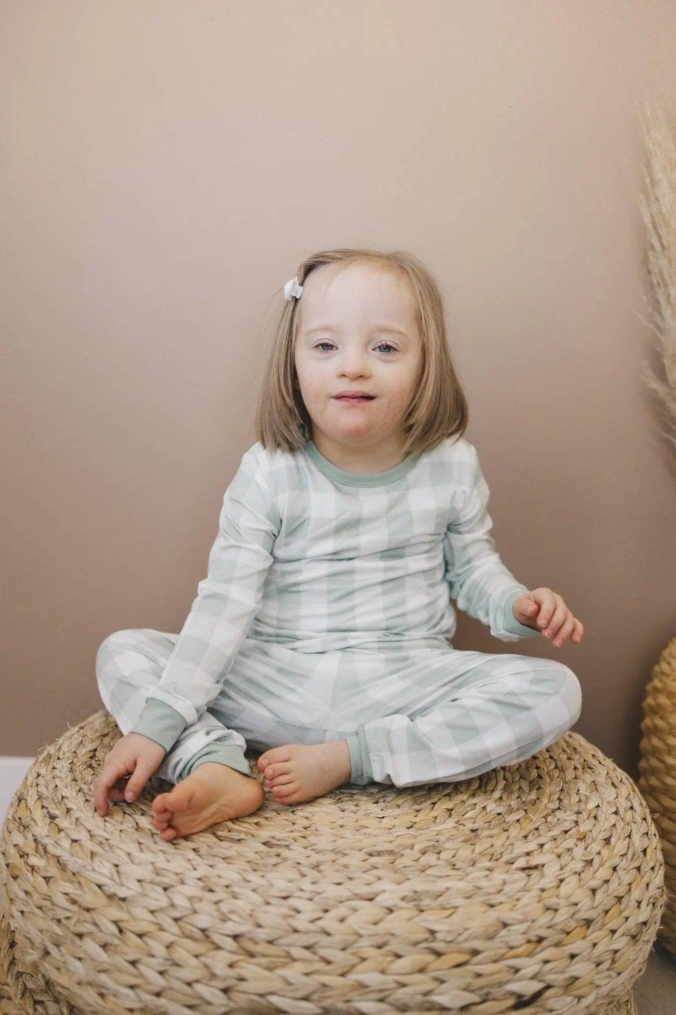 Little Joy Co. Sage Gingham 2pc Bamboo Pajamas for Women Soft Sleepwear - Apparel & Accessories > Clothing > Sleepwear & Loungewear > Pajamas