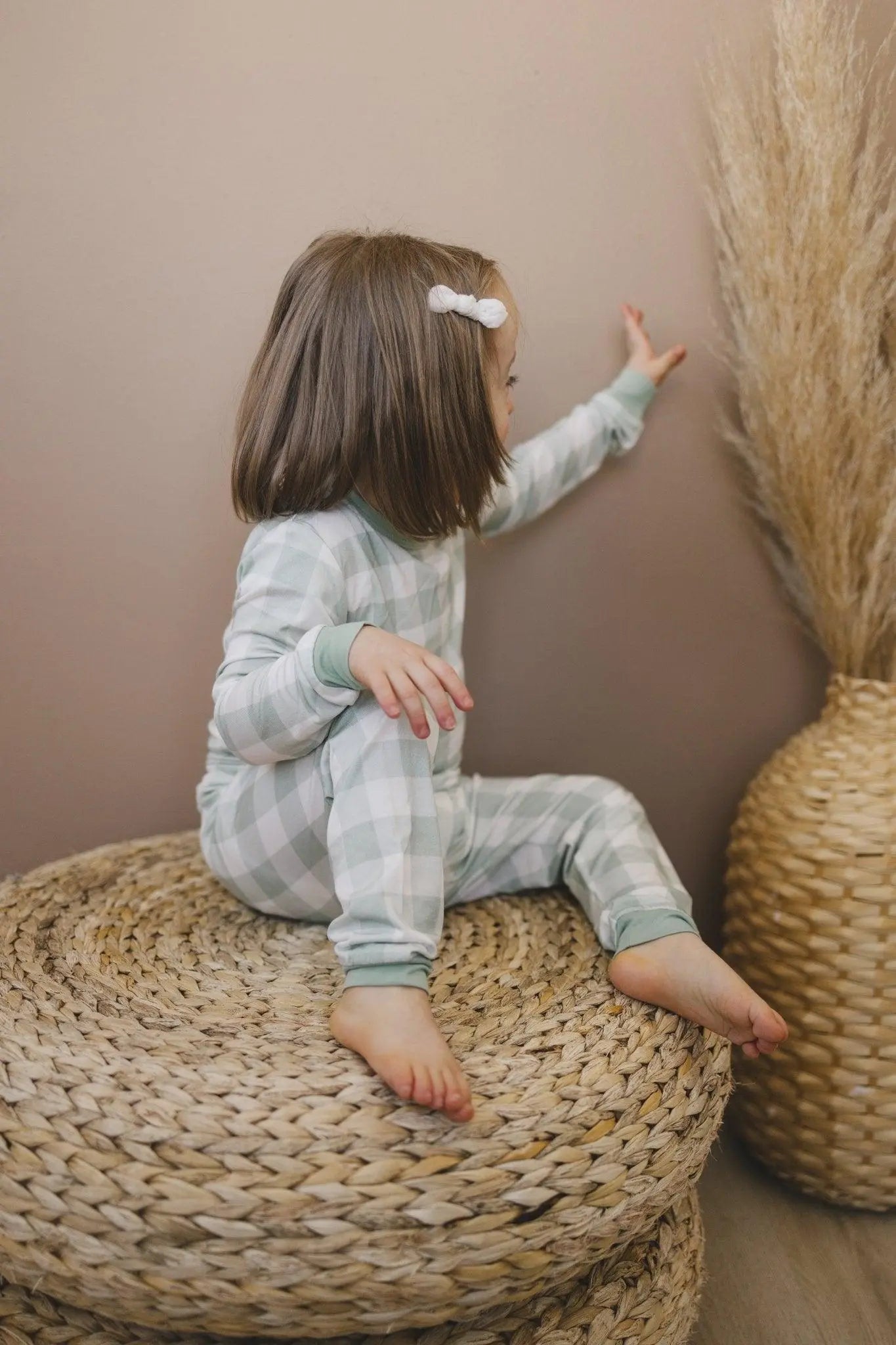 Little Joy Co. Sage Gingham 2pc Bamboo Pajamas for Women Soft Sleepwear - Apparel & Accessories > Clothing > Sleepwear & Loungewear > Pajamas