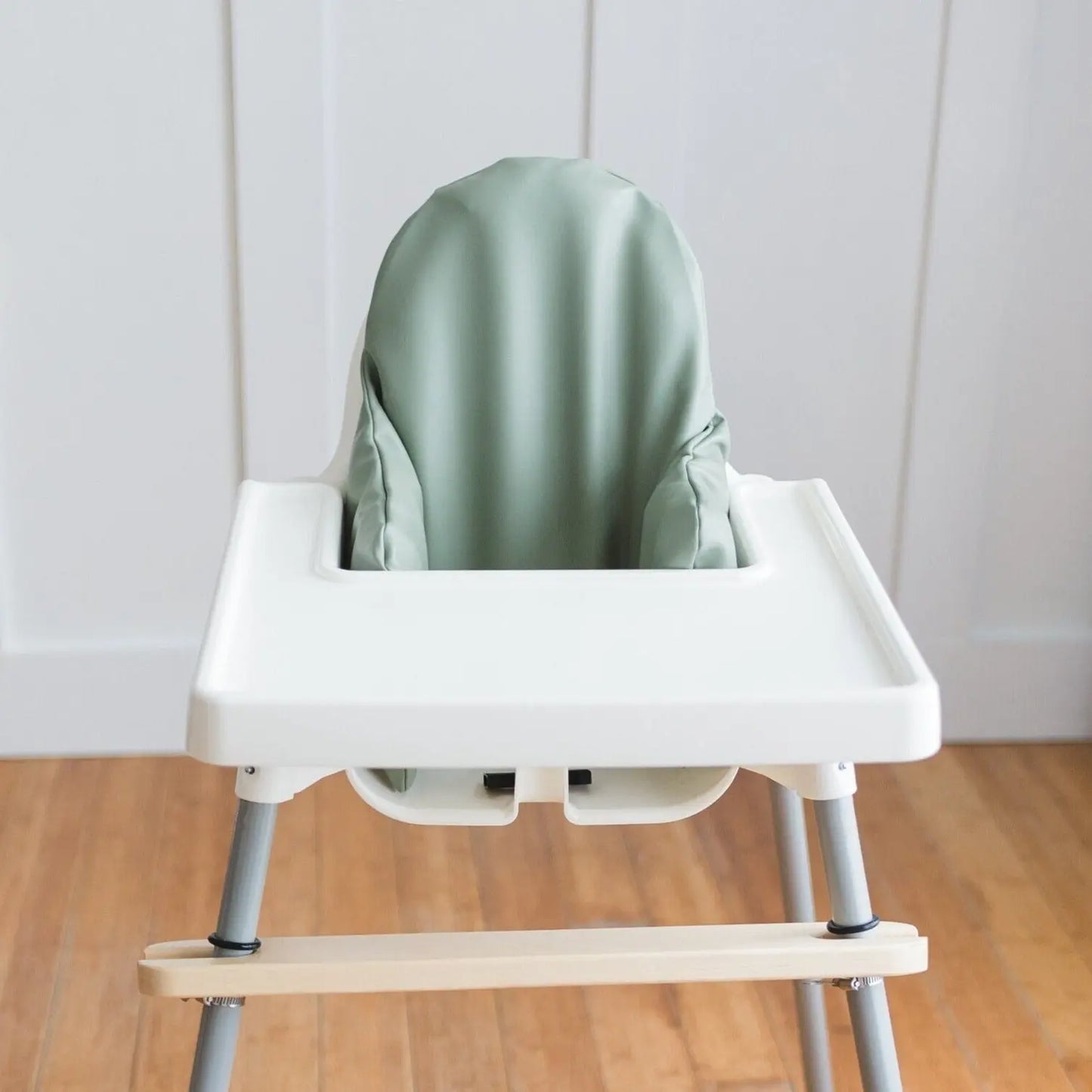 Little Joy Co. Sage Green Vegan Leather Cushion Cover for IKEA Antilop - Furniture > Baby & Toddler Furniture > High Chair & Booster Seat Accessories
