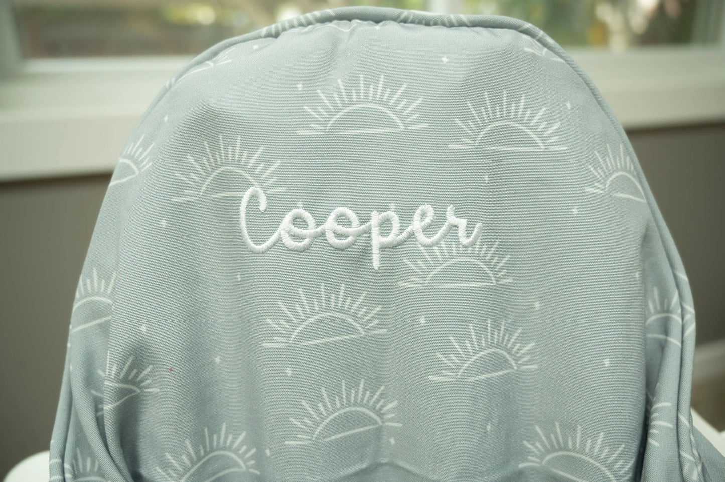 Little Joy Co. Sage Suns IKEA Antilop Cushion Cover White Sun Print - Furniture > Baby & Toddler Furniture > High Chair & Booster Seat Accessories