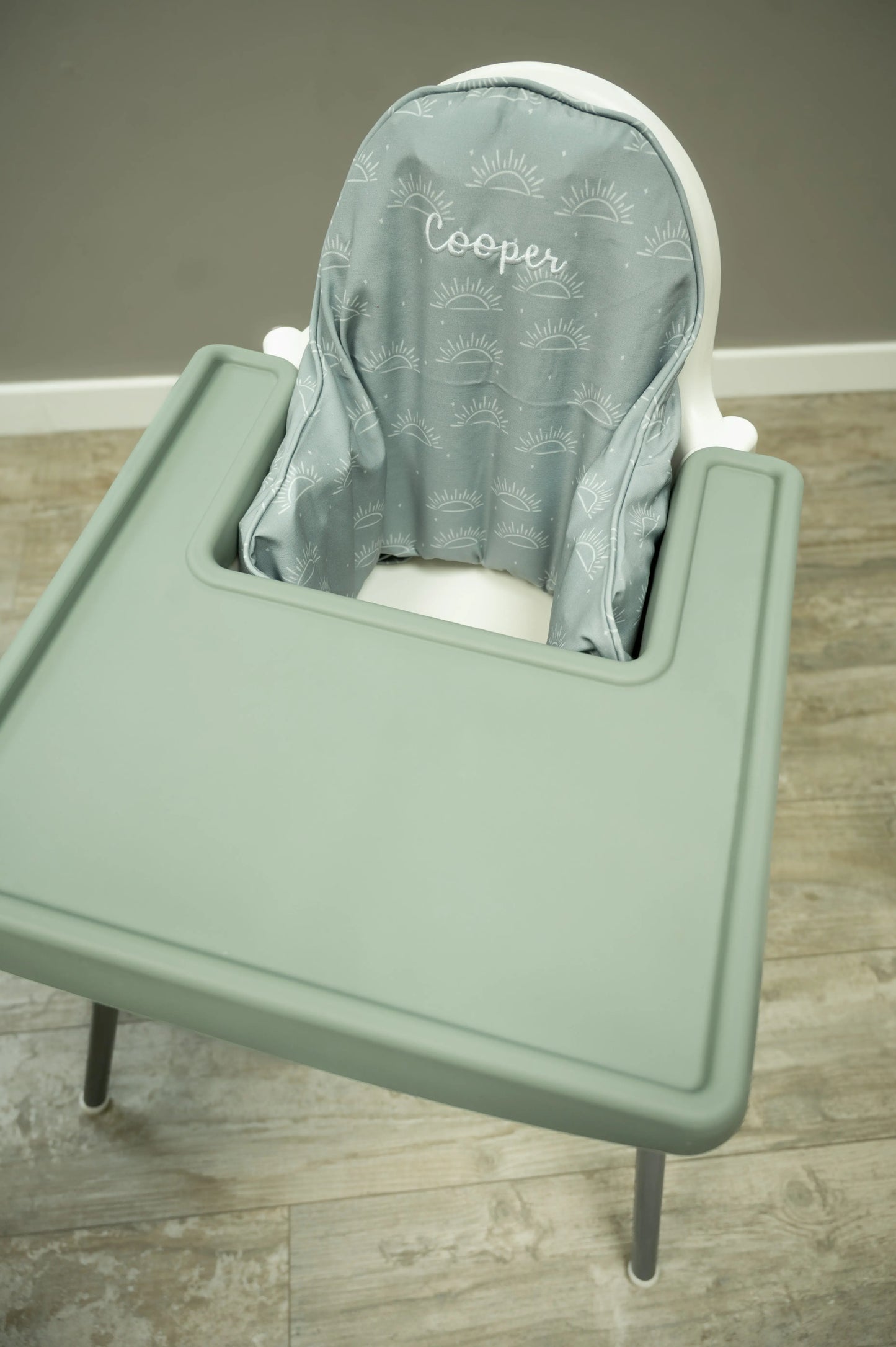 Little Joy Co. Sage Suns IKEA Antilop Cushion Cover White Sun Print - Furniture > Baby & Toddler Furniture > High Chair & Booster Seat Accessories