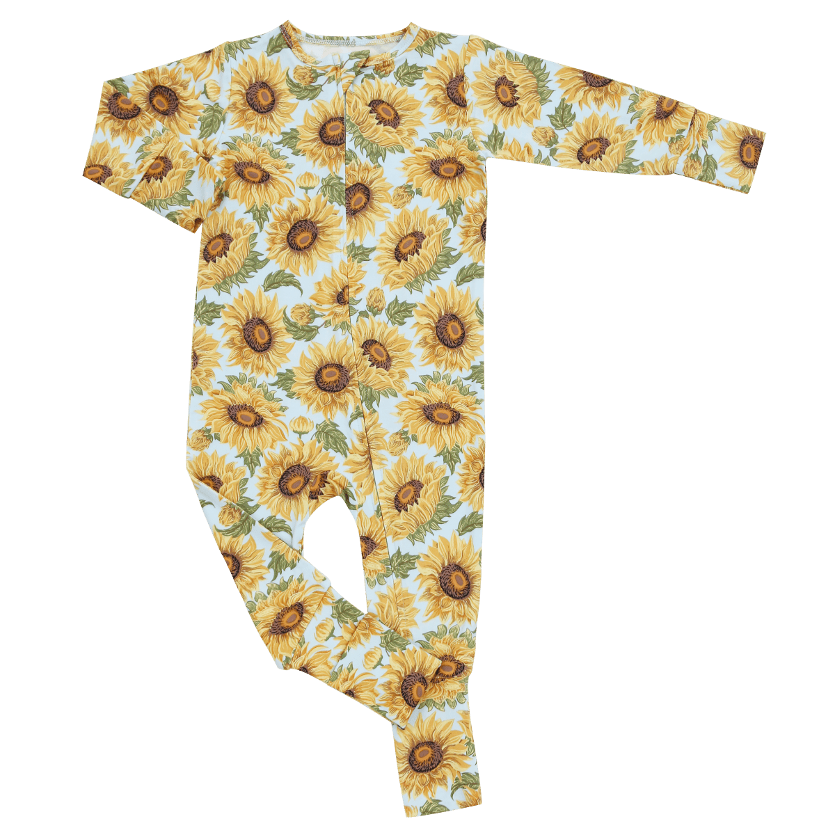 Sweet Bamboo Sammy Sunflower Convertible Romper With 2 Way Zip Easy - Everetts Place Boutique -
