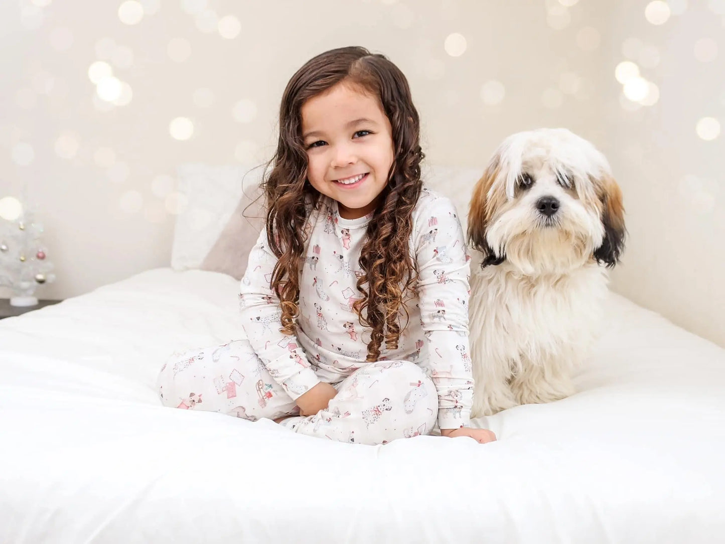Little Joy Co. Santa Paws 2pc Bamboo Pajamas For Kids Holiday Set - Apparel & Accessories > Clothing > Baby & Toddler Clothing > Baby & Toddler Sleepwear