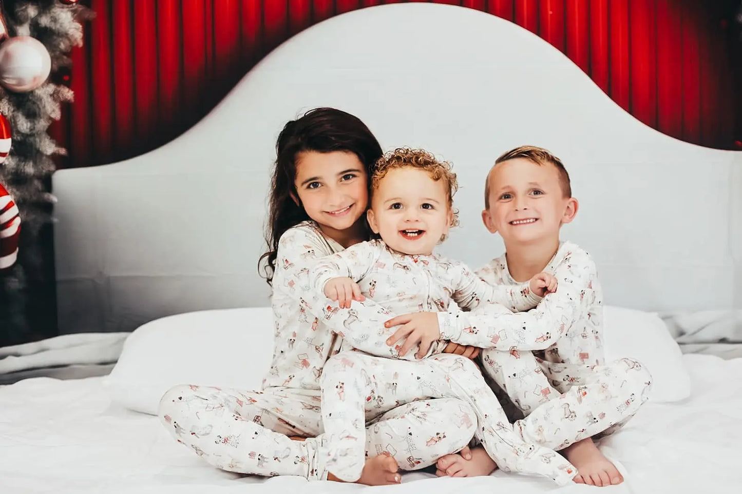 Little Joy Co. Santa Paws 2pc Bamboo Pajamas For Kids Holiday Set - Apparel & Accessories > Clothing > Baby & Toddler Clothing > Baby & Toddler Sleepwear