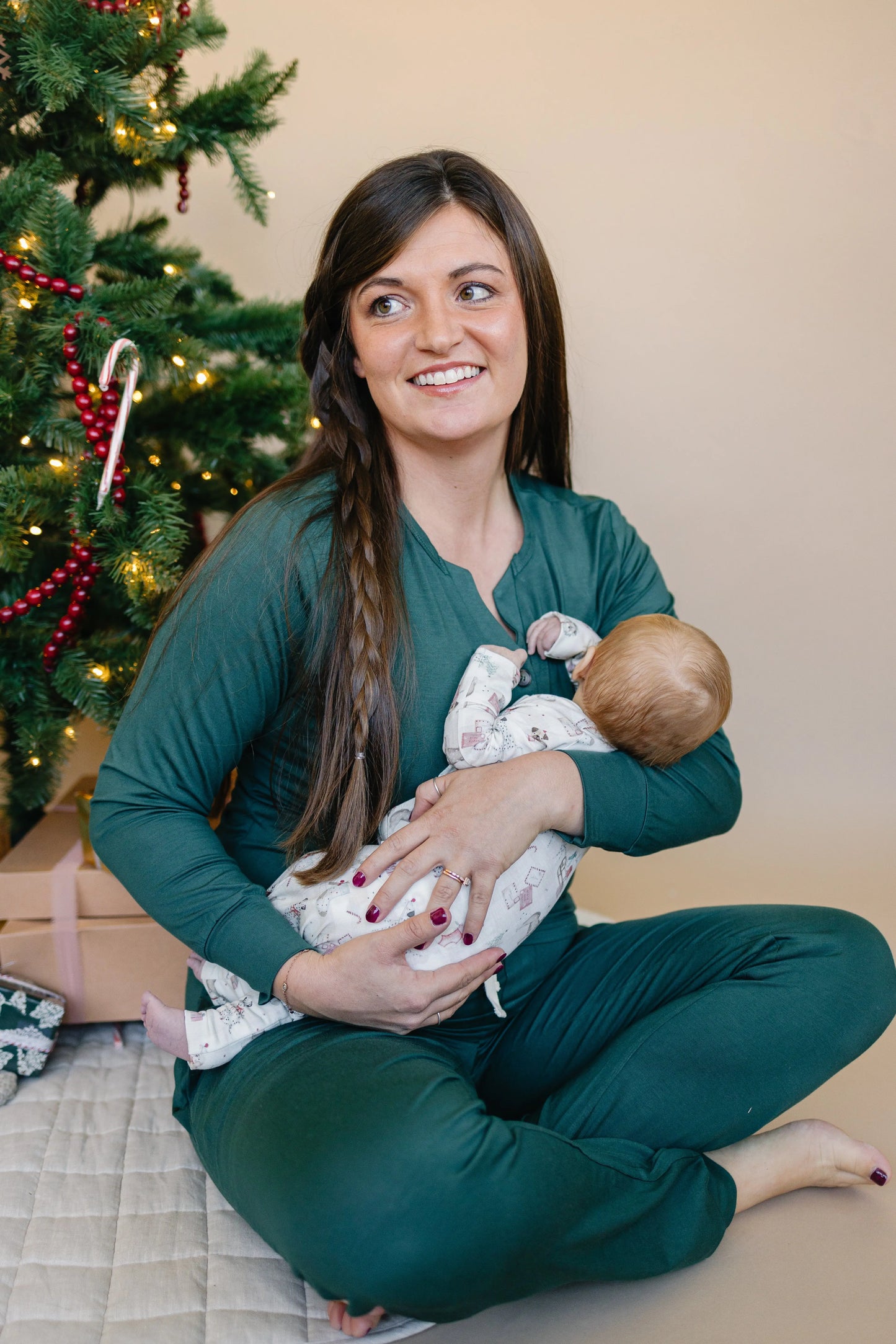 Little Joy Co. Santa Paws Bamboo Zippy Pajamas For Babies Christmas Cozy - Apparel & Accessories > Clothing > Baby & Toddler Clothing > Baby & Toddler Sleepwear