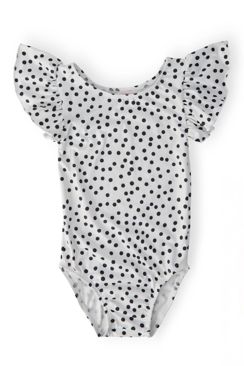 Mila & Rose ® Scattered Dot Flutter Sleeve Leotard for Girls Dancewear - Everetts Place Boutique -