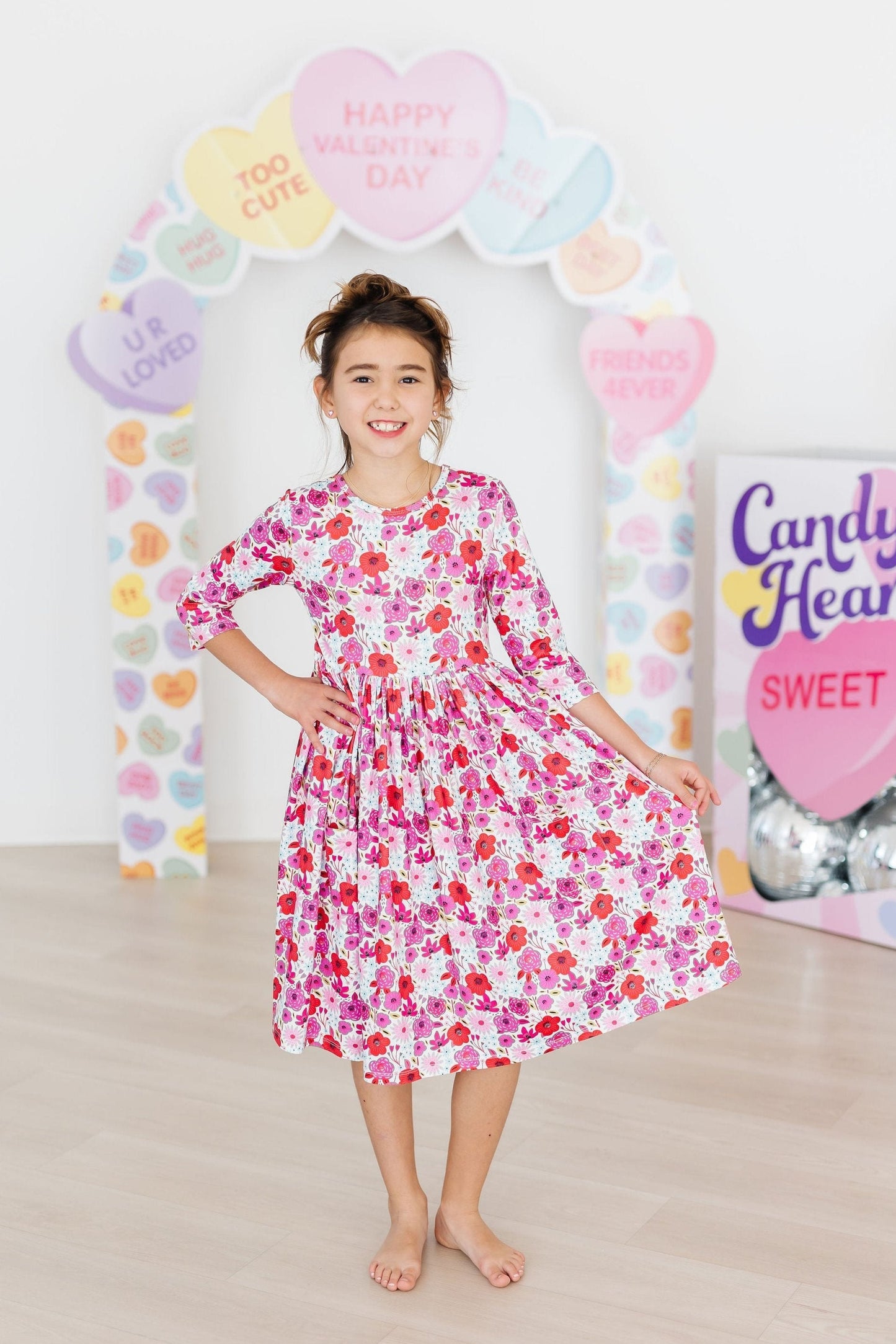 Mila & Rose ® Secret Garden Three Quarter Pocket Twirl Dress Mila Rose - Apparel & Accessories > Clothing > Dresses Twirl Pocket Dress 3/4