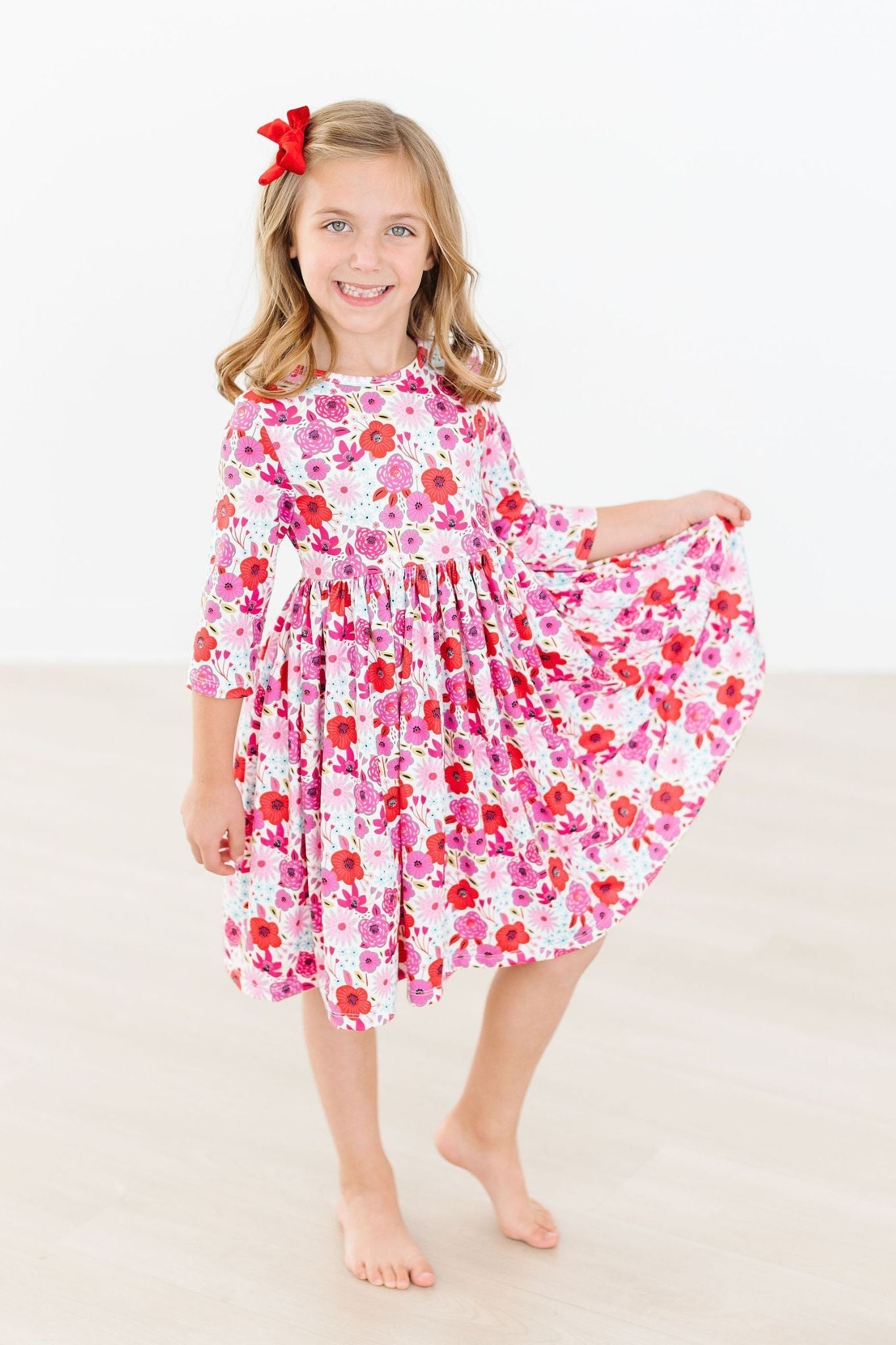 Mila & Rose ® Secret Garden Three Quarter Pocket Twirl Dress Mila Rose - Apparel & Accessories > Clothing > Dresses Twirl Pocket Dress 3/4