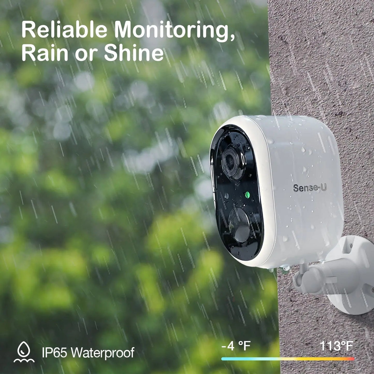 AI Battery Cam with Advanced Detection for Smart Home Security Sense-U