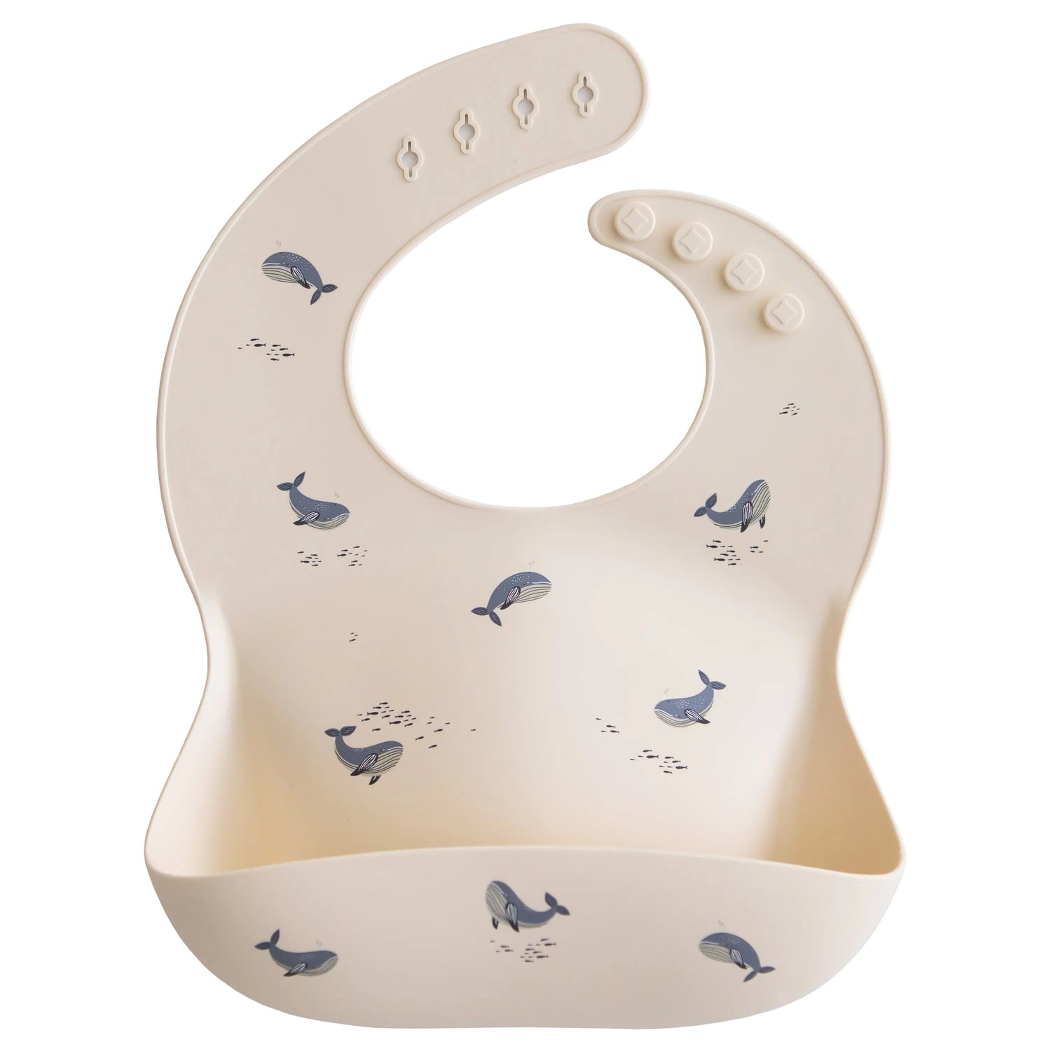 Mushie Silicone Baby Bib with Adjustable Neck Strap and Front Pocket for Easy Cleaning - Baby & Toddler > Nursing & Feeding > Bibs Silicone Bib