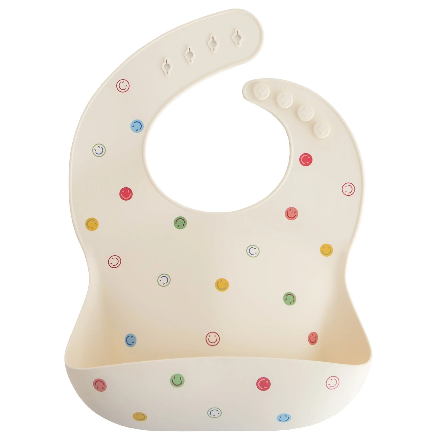 Silicone Baby Bib with Adjustable Neck Strap and Front Pocket for Easy Cleaning Mushie Everetts Place: Online Boutique