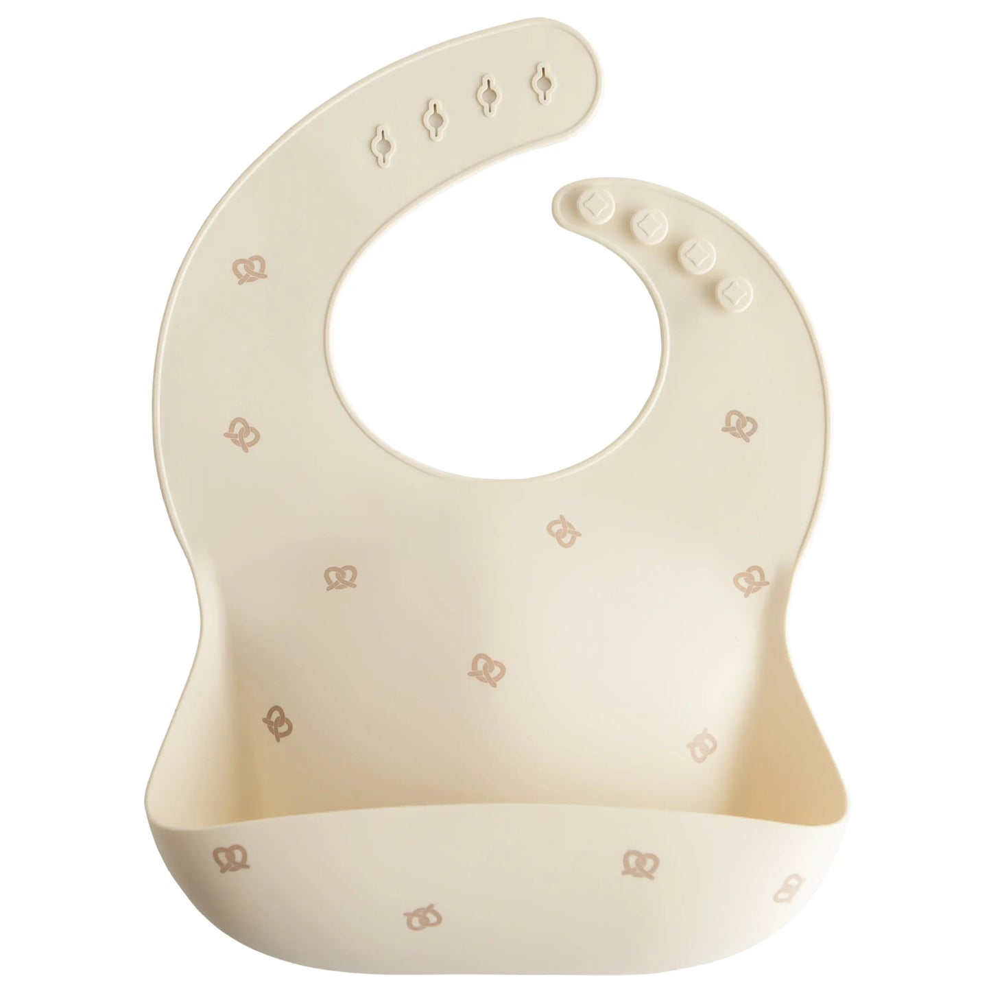 Silicone Baby Bib with Adjustable Neck Strap and Front Pocket for Easy Cleaning Mushie Everetts Place: Online Boutique 13.99