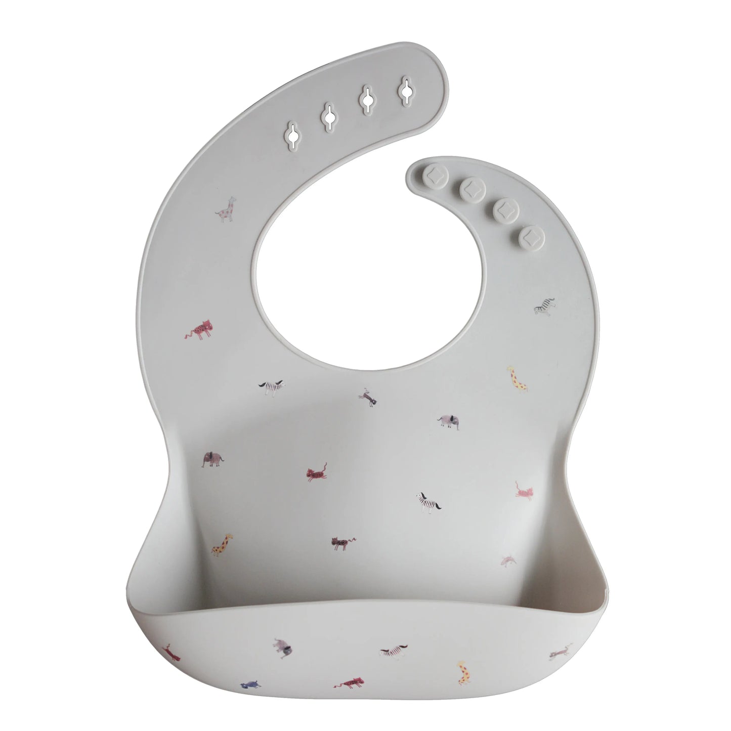 Silicone Baby Bib with Adjustable Neck Strap and Front Pocket for Easy Cleaning Mushie Everetts Place: Online Boutique