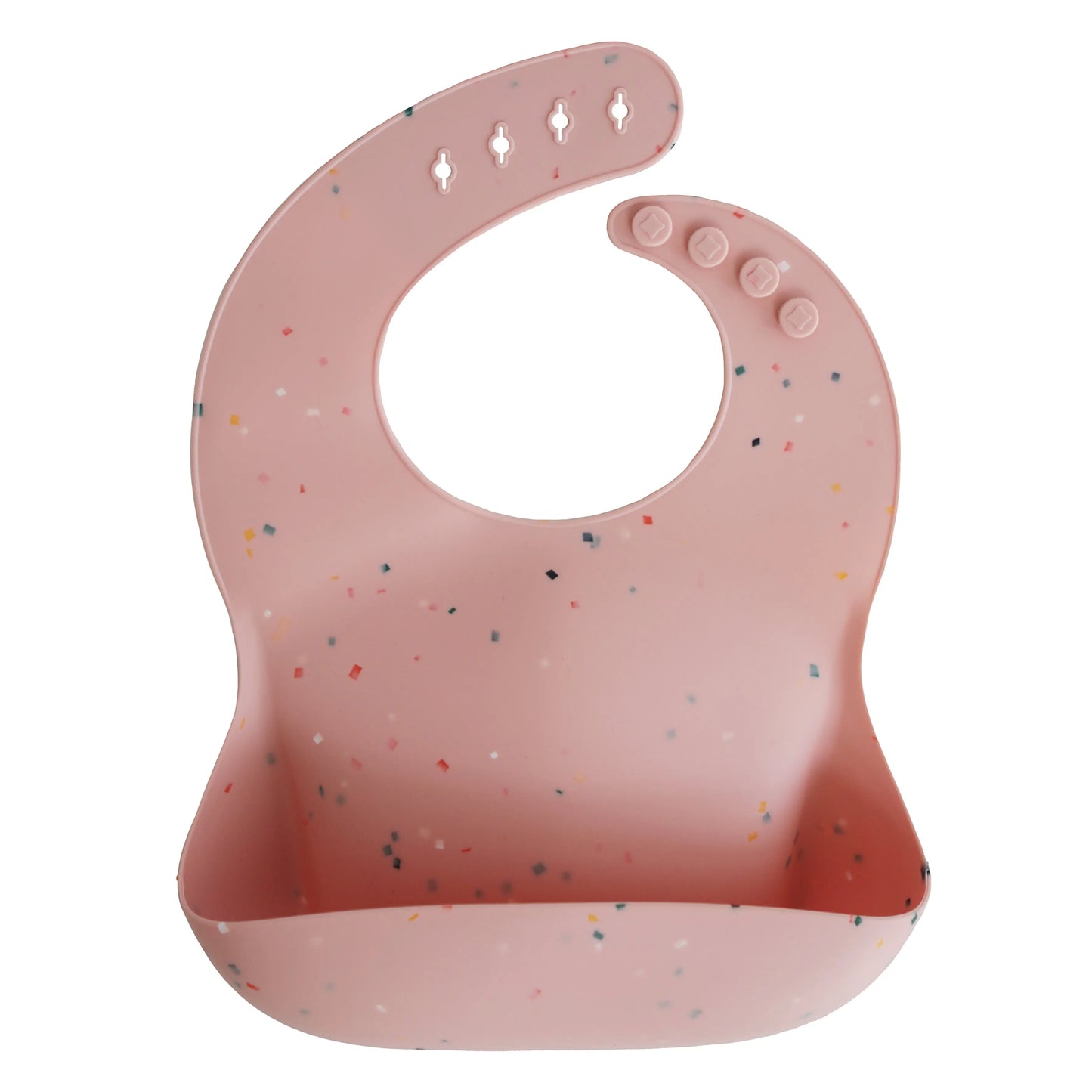 Silicone Baby Bib with Adjustable Neck Strap and Front Pocket for Easy Cleaning Mushie Everetts Place: Online Boutique 13.99