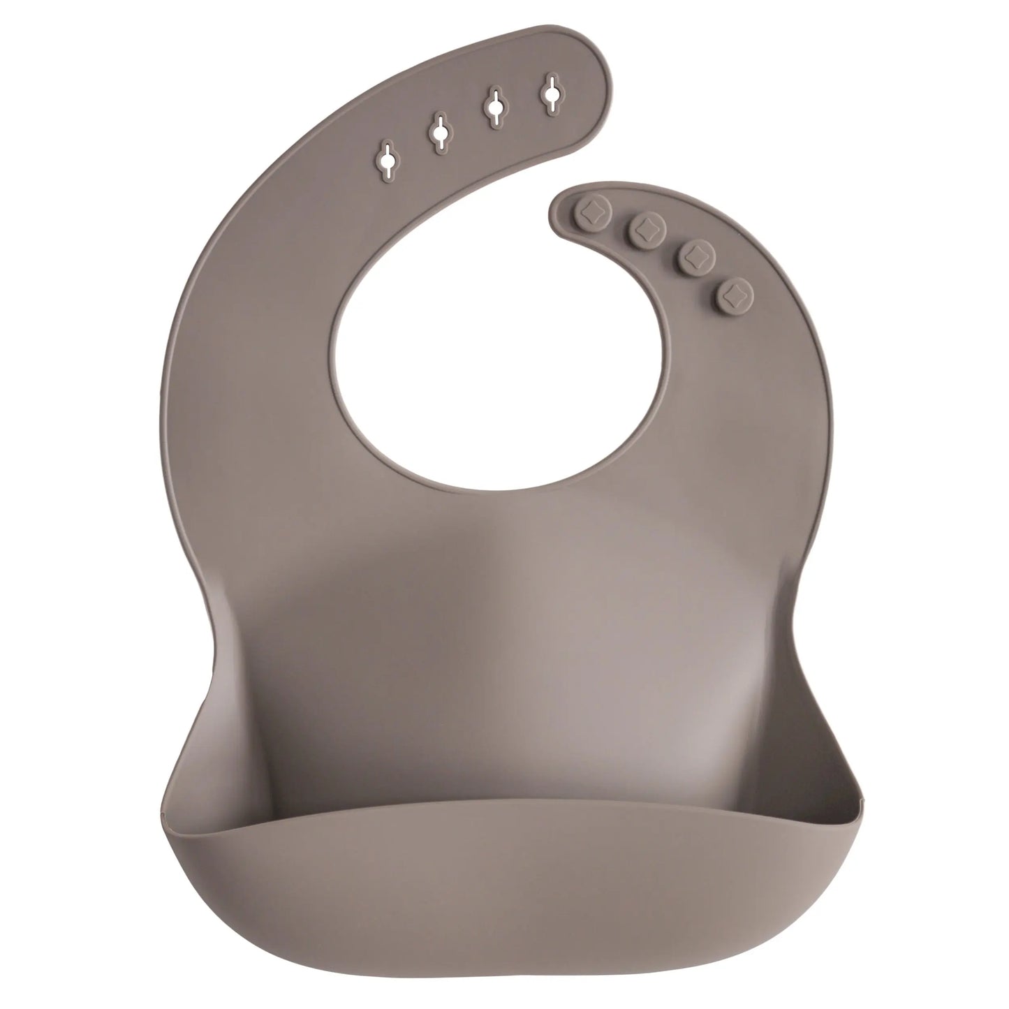 Silicone Baby Bib with Adjustable Neck Strap and Front Pocket for Easy Cleaning Mushie Everetts Place: Online Boutique