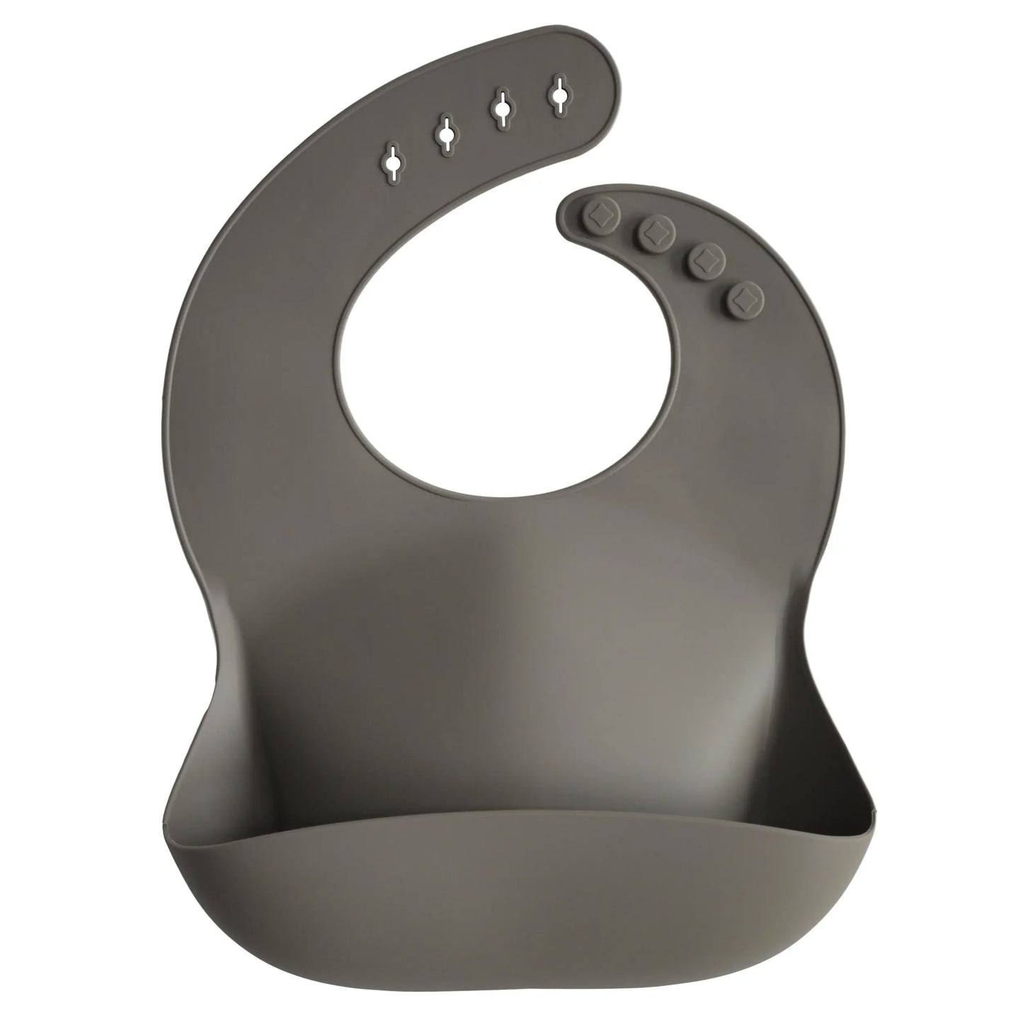 Silicone Baby Bib with Adjustable Neck Strap and Front Pocket for Easy Cleaning Mushie Everetts Place: Online Boutique