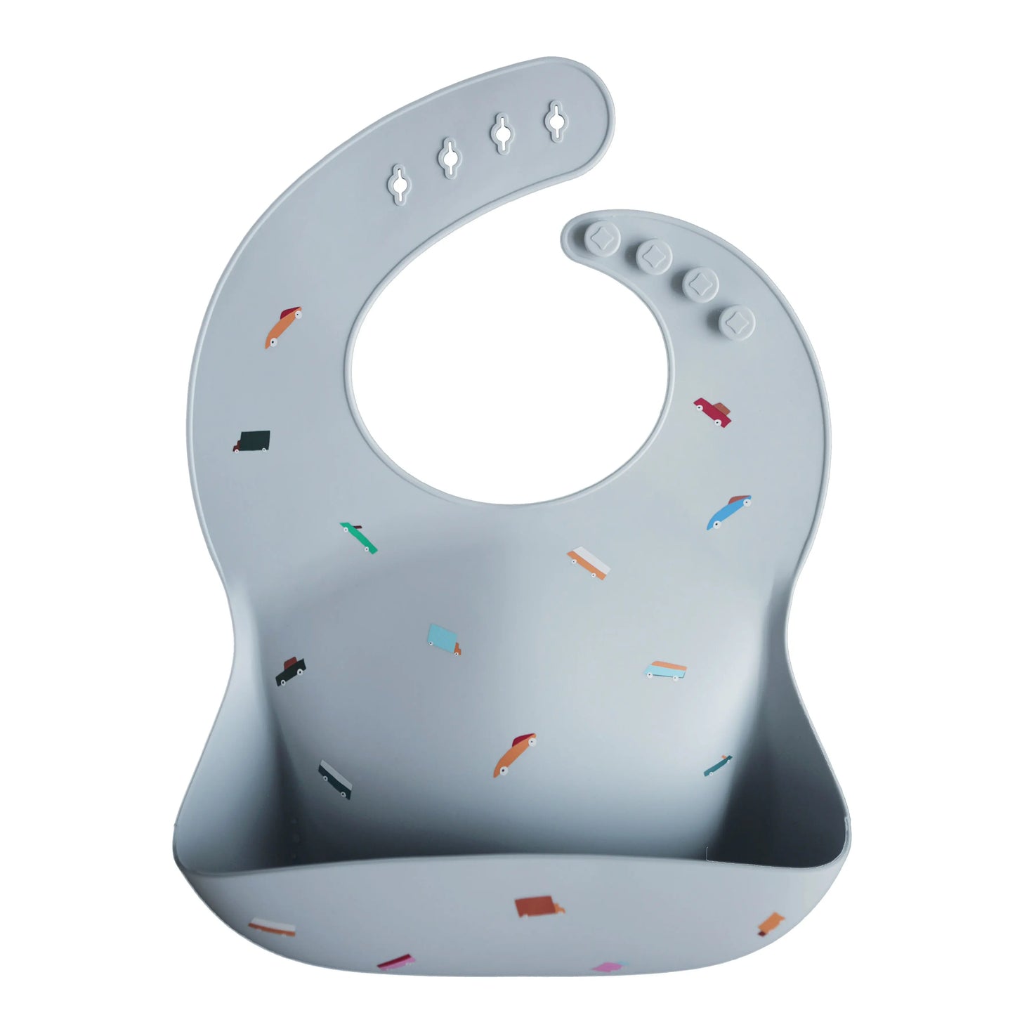 Silicone Baby Bib with Adjustable Neck Strap and Front Pocket for Easy Cleaning Mushie Everetts Place: Online Boutique 13.99