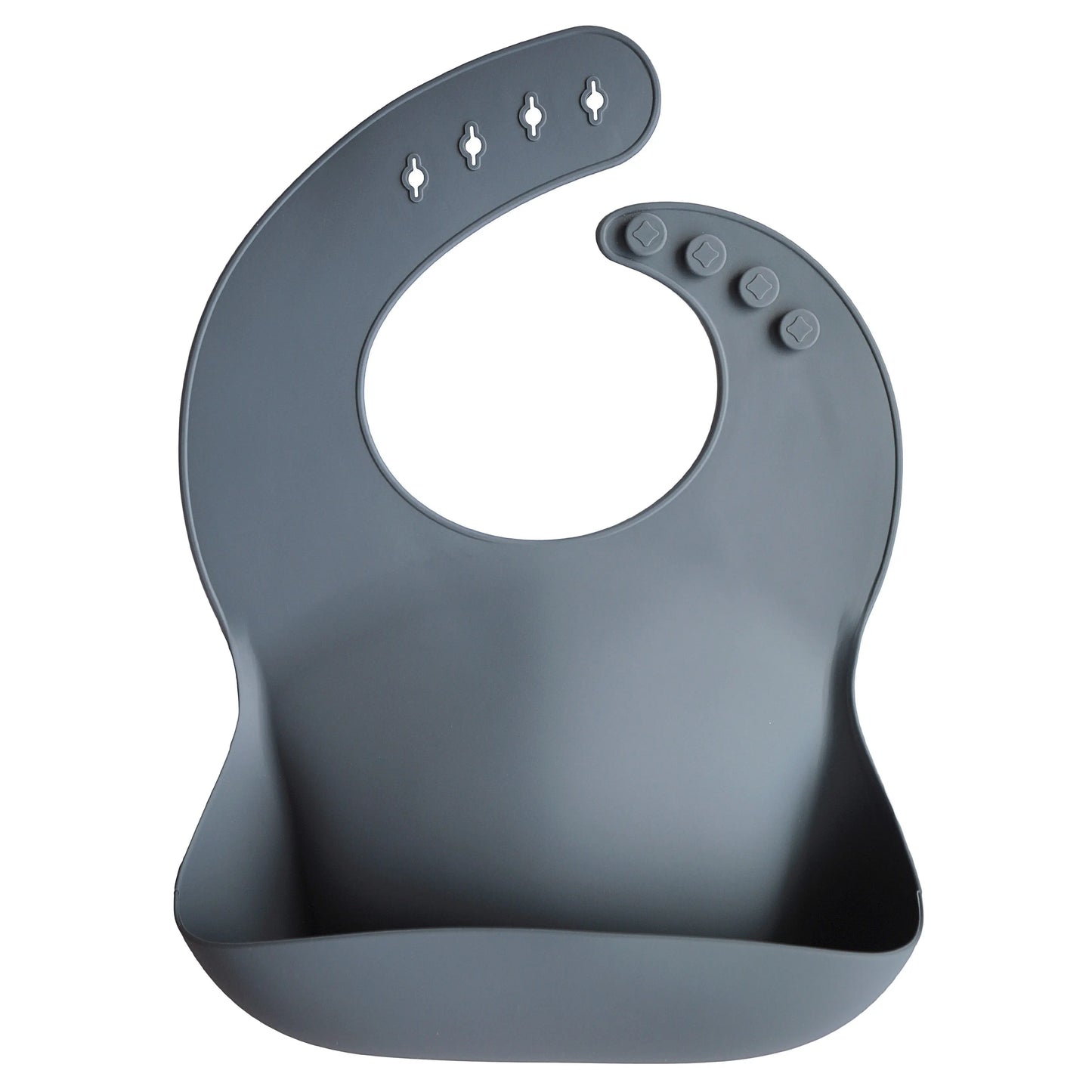 Silicone Baby Bib with Adjustable Neck Strap and Front Pocket for Easy Cleaning Mushie Everetts Place: Online Boutique 13.99