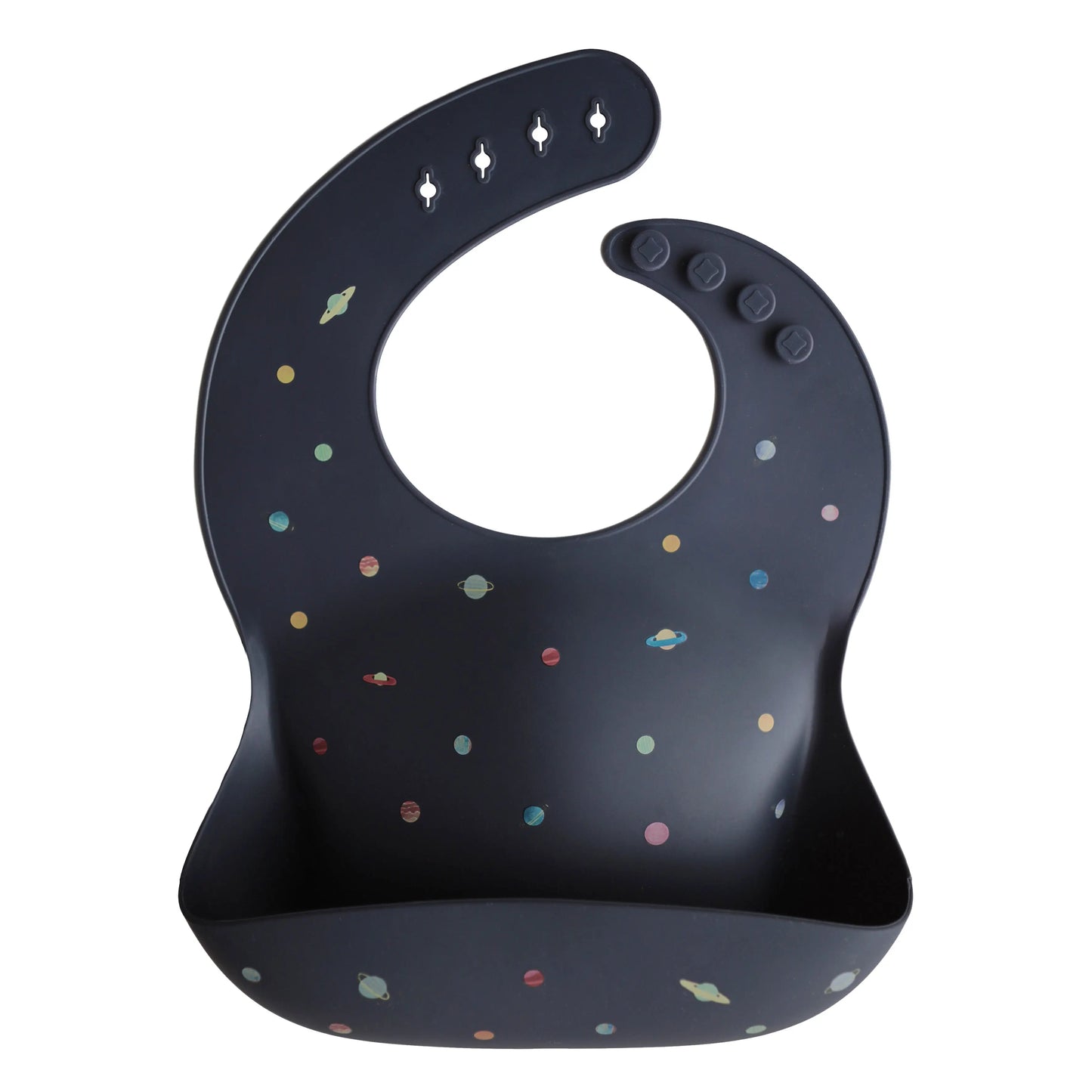 Silicone Baby Bib with Adjustable Neck Strap and Front Pocket for Easy Cleaning Mushie Everetts Place: Online Boutique 13.99