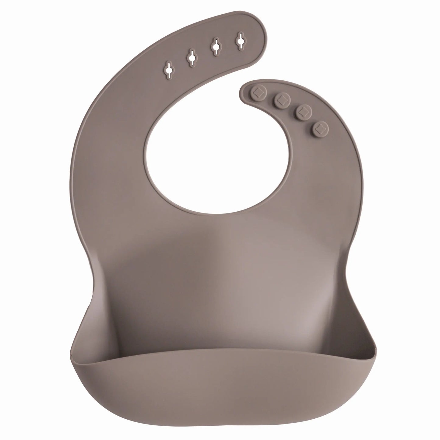 Silicone Baby Bib with Adjustable Neck Strap and Front Pocket for Easy Cleaning Mushie Everetts Place: Online Boutique 13.99