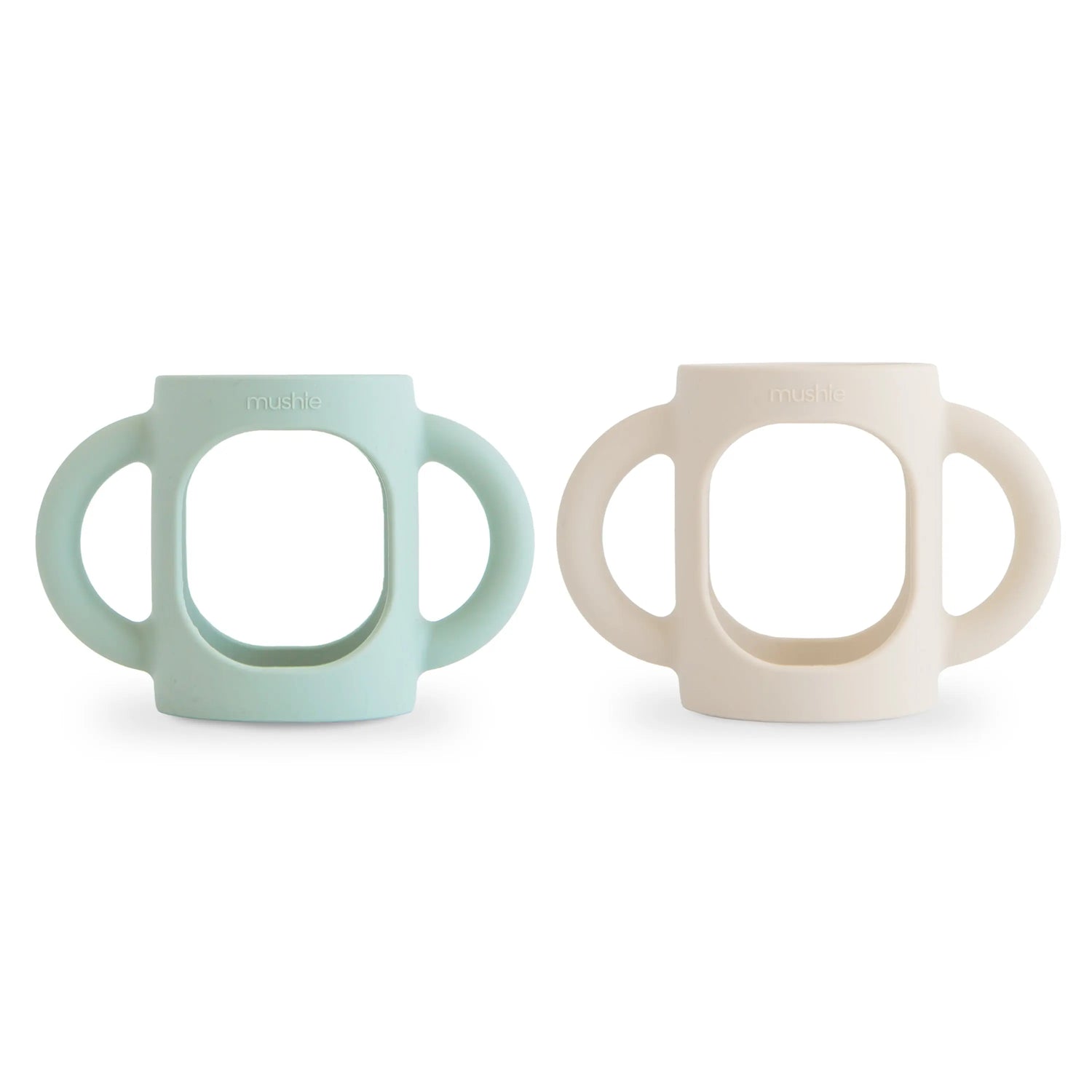 Mushie Silicone Bottle Handles for Baby Bottles Comfortable Grip Food Grade Silicone - Baby & Toddler > Nursing & Feeding > Baby Bottle Nipples & Liners > Baby Bottle Liners Silicone Bottle Handles