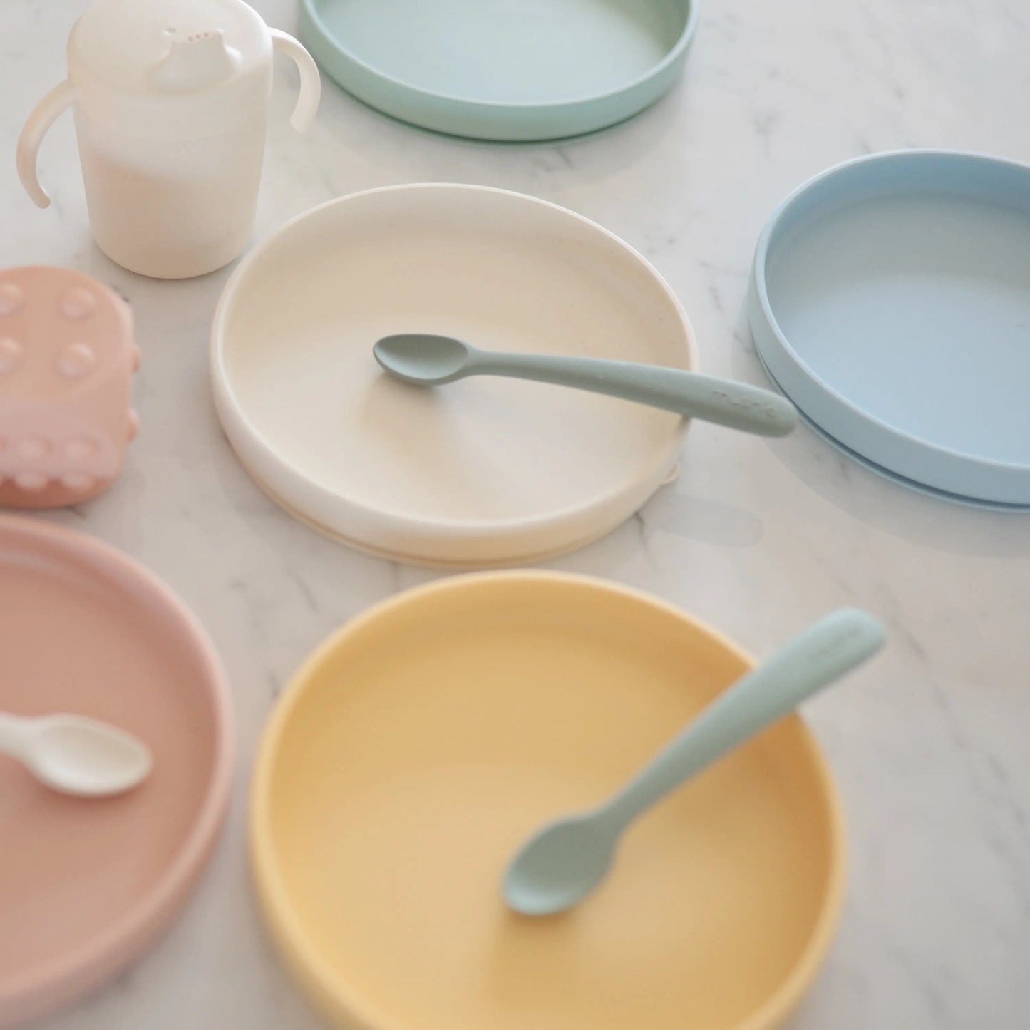 Silicone Feeding Spoons for Babies Soft Flexible Tip Safe and Comfortable Mealtime Essentials Mushie Everetts Place: Online Boutique