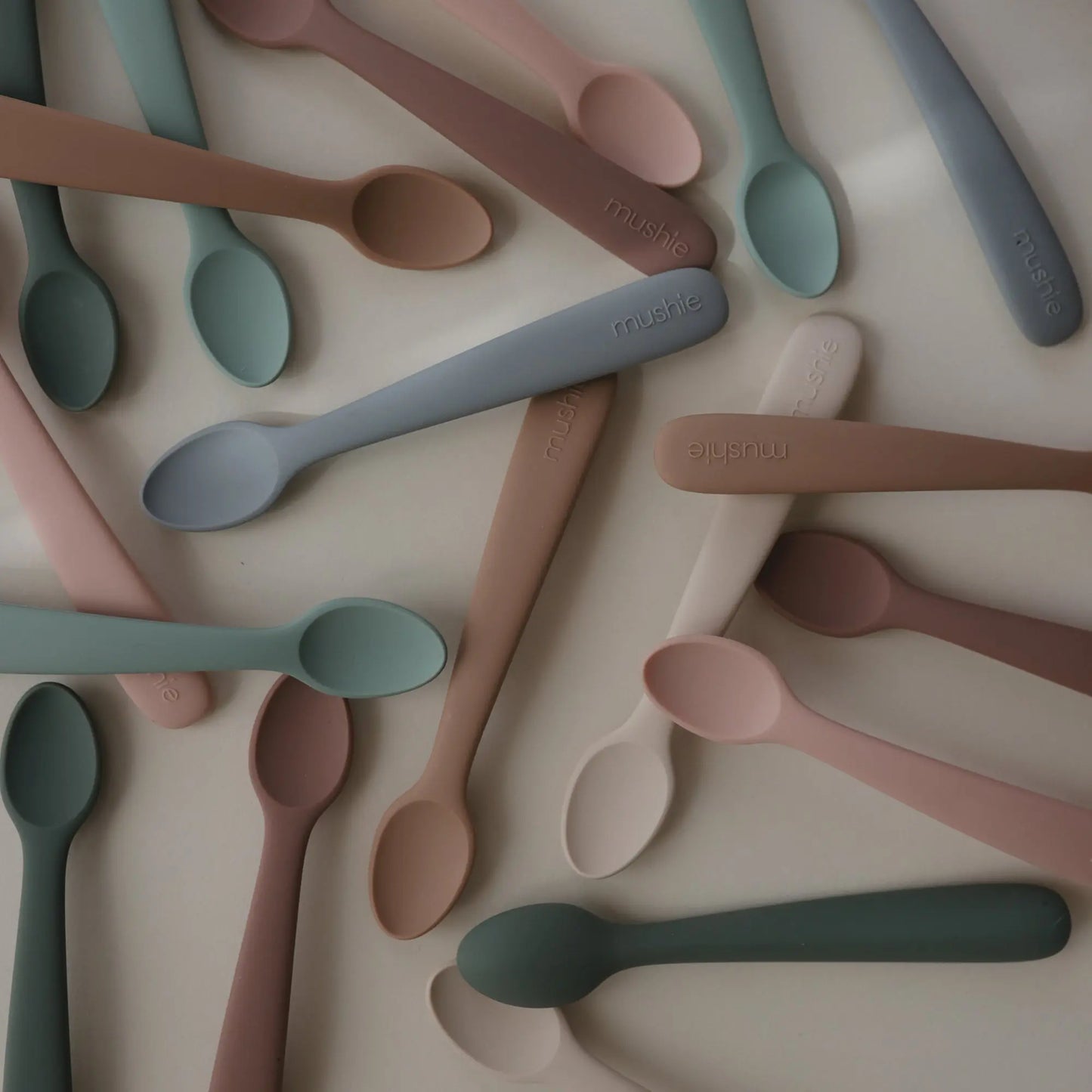 Silicone Feeding Spoons for Babies Soft Flexible Tip Safe and Comfortable Mealtime Essentials Mushie Everetts Place: Online Boutique