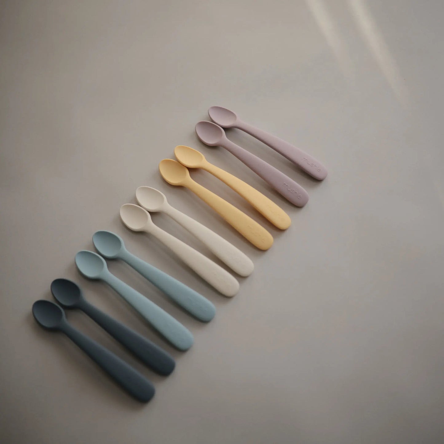 Silicone Feeding Spoons for Babies Soft Flexible Tip Safe and Comfortable Mealtime Essentials Mushie Everetts Place: Online Boutique