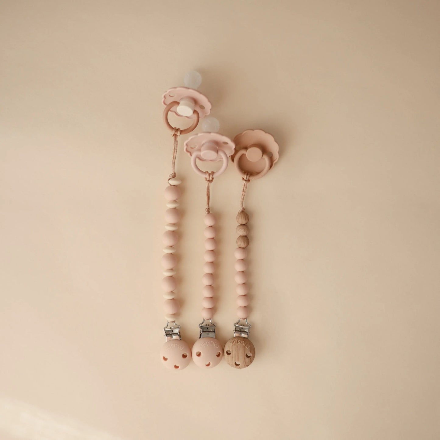 Silicone Pacifier Clip Hera Durable Food Grade Silicone Bead Design Mushie Everetts Place: Online Boutique