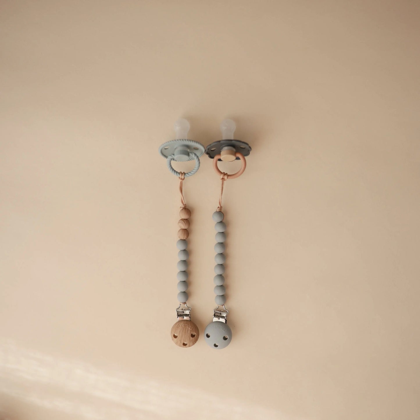 Silicone Pacifier Clip Hera Durable Food Grade Silicone Bead Design Mushie Everetts Place: Online Boutique