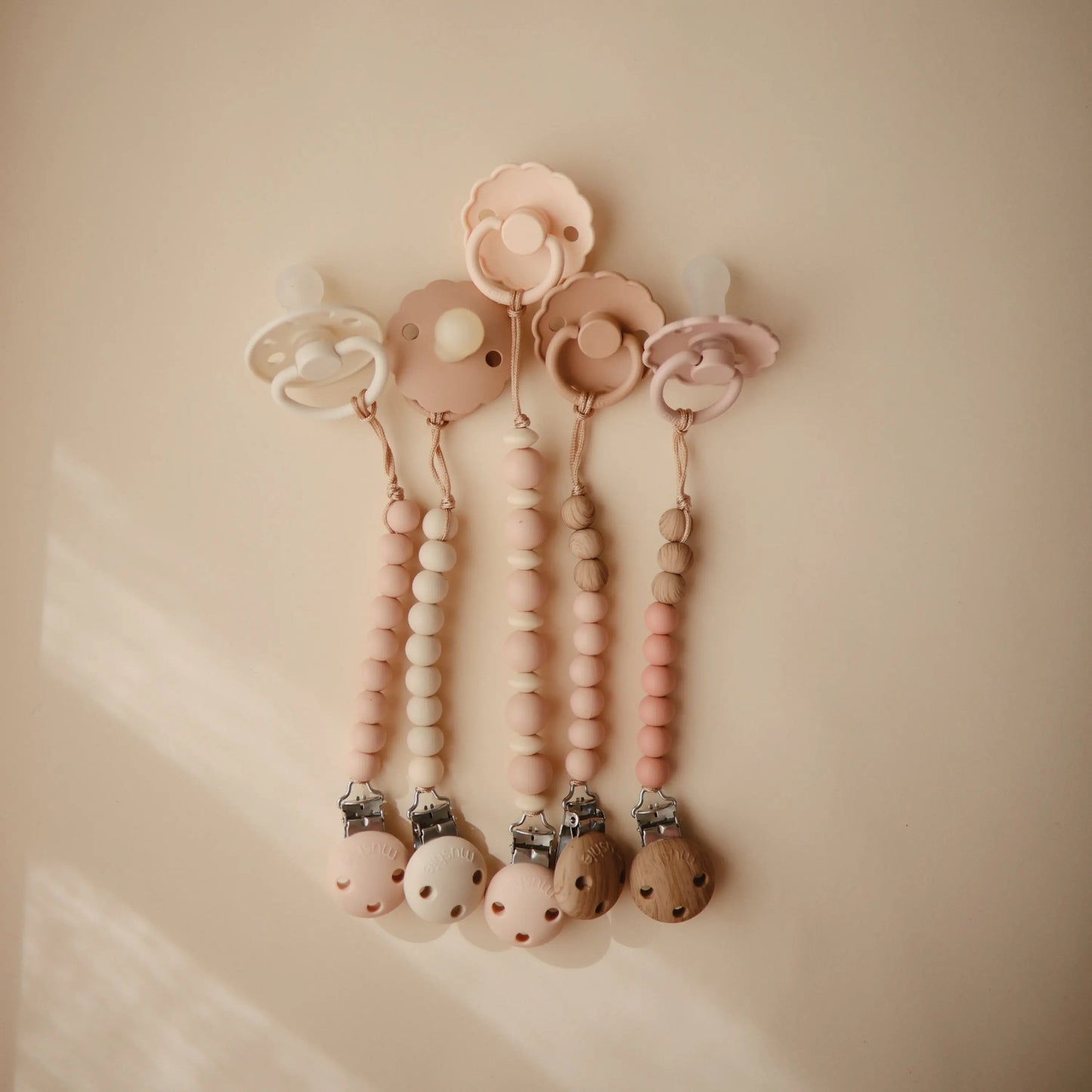 Silicone Pacifier Clip Hera Durable Food Grade Silicone Bead Design Mushie Everetts Place: Online Boutique