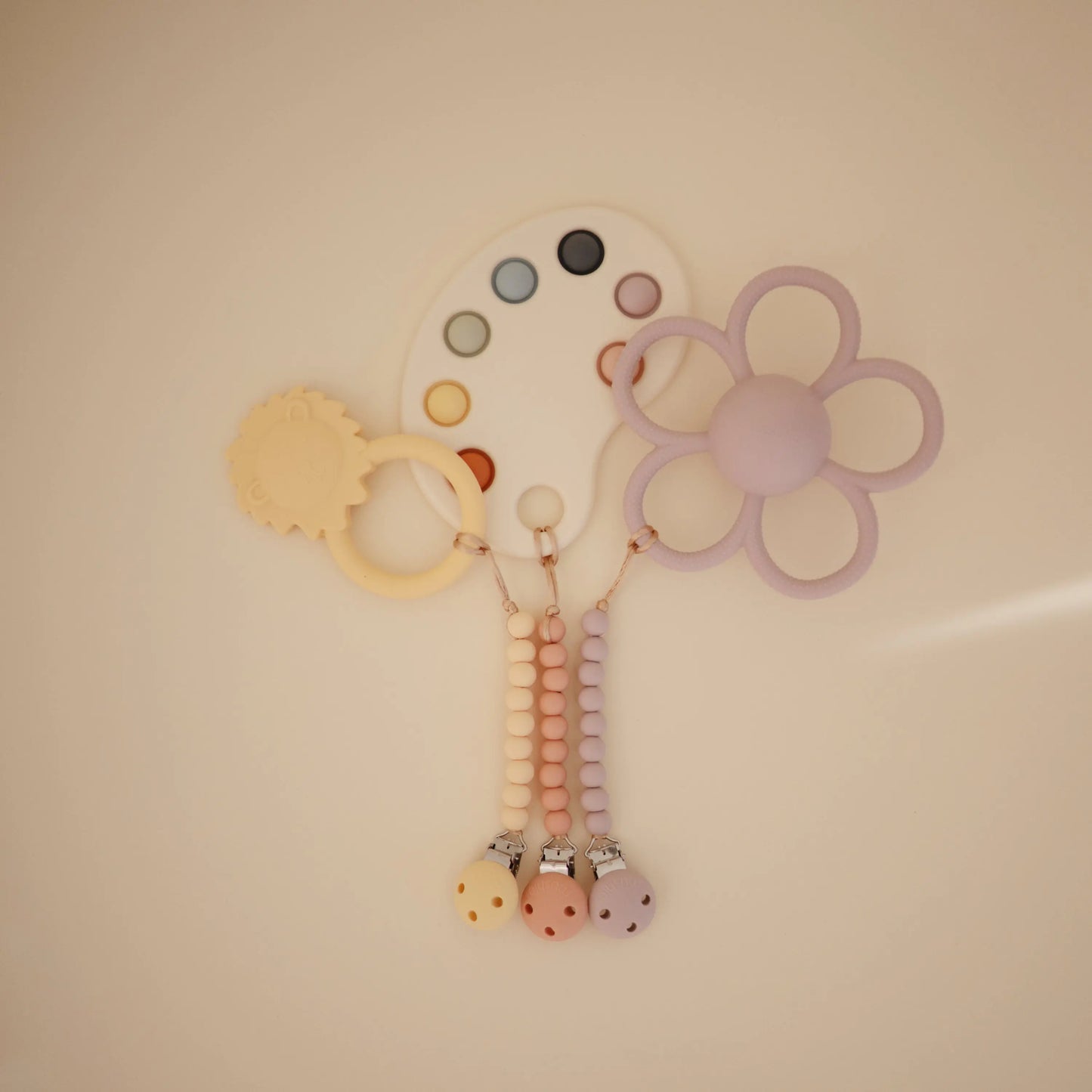 Silicone Pacifier Clip Hera Durable Food Grade Silicone Bead Design Mushie Everetts Place: Online Boutique